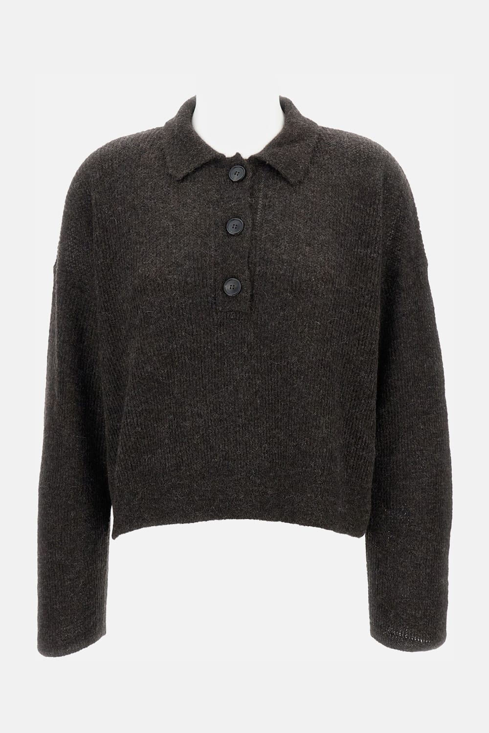 Haikure Sweater With Buttons In Black