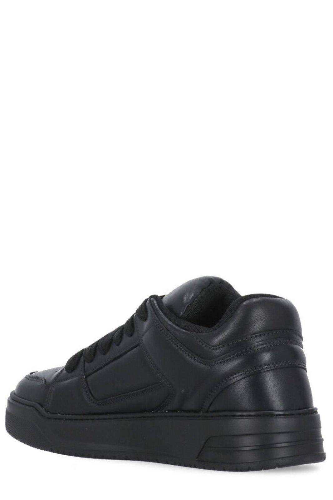 Shop Hogan 6670 Lace-up Sneakers In Black