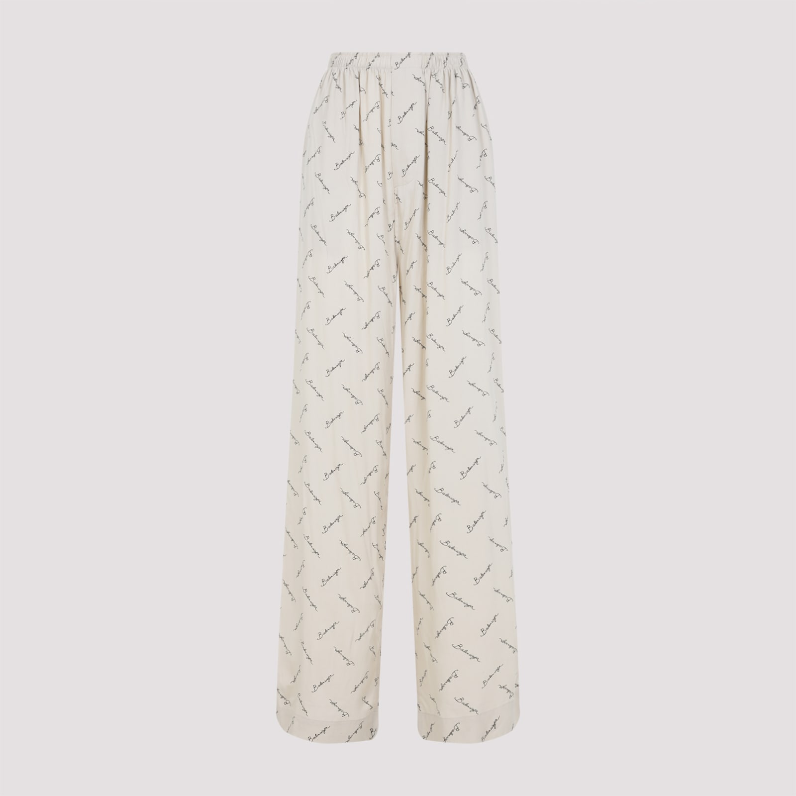 Balenciaga Luxurious Pyjama Pants For Women In Light Beige Black