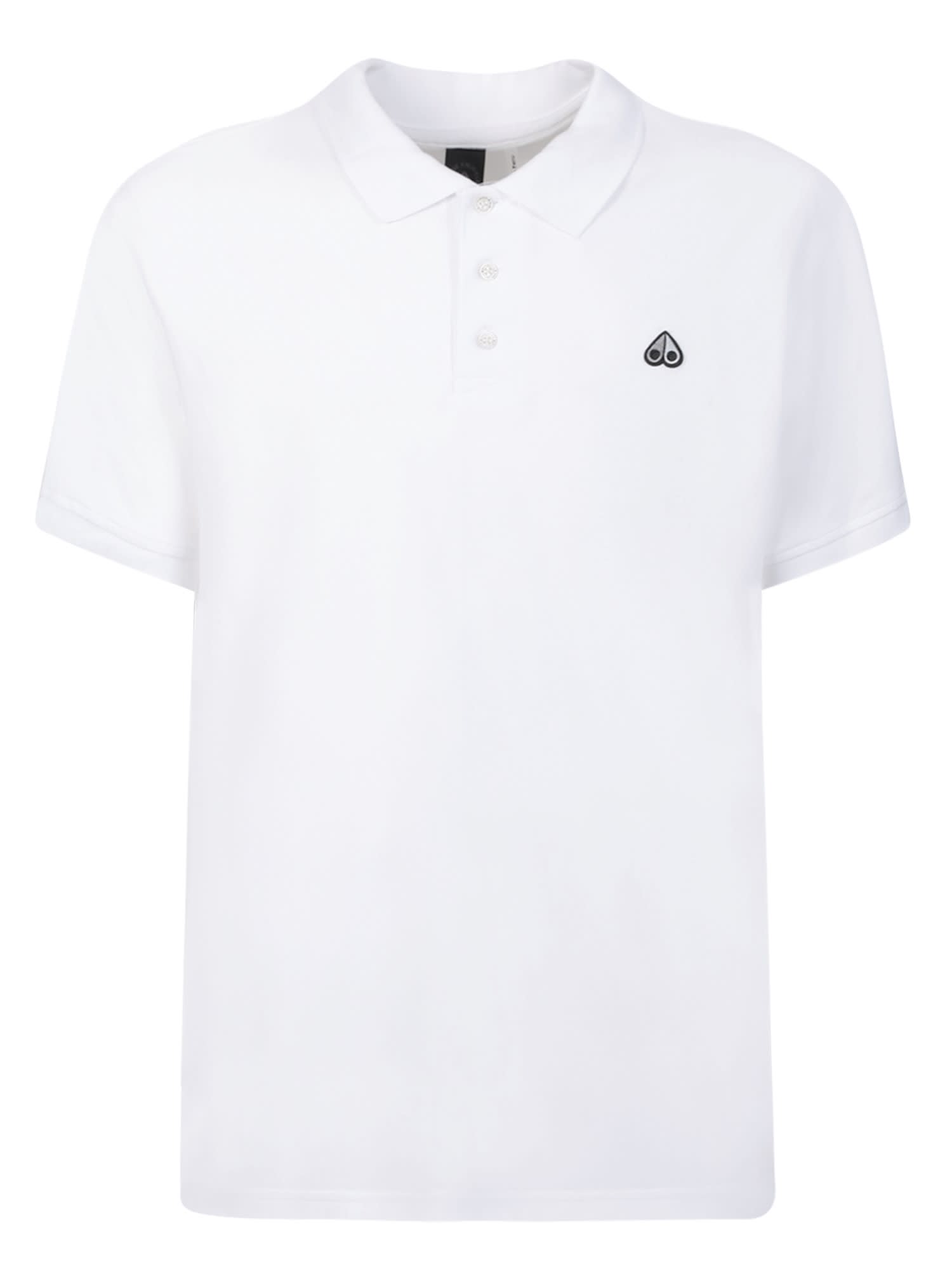 MOOSE KNUCKLES WHITE POLO SHIRT