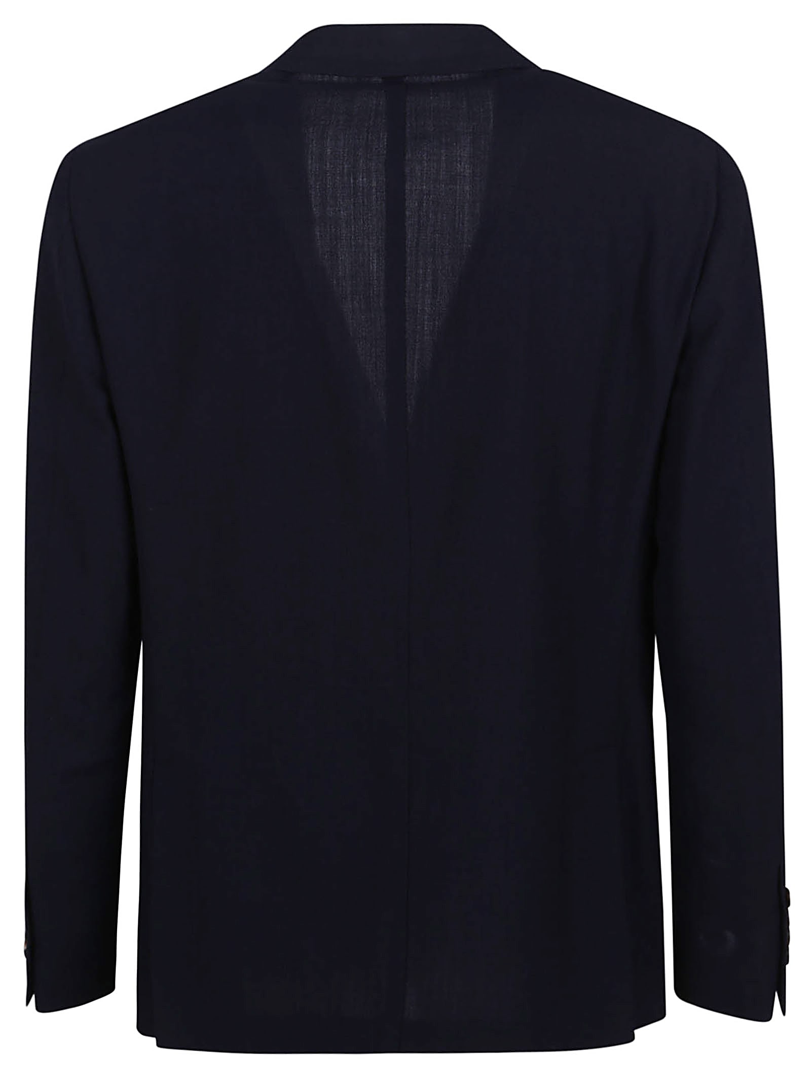 Eleventy Black Cotton Jacket With Classic Lapel And Modern Fit In Black