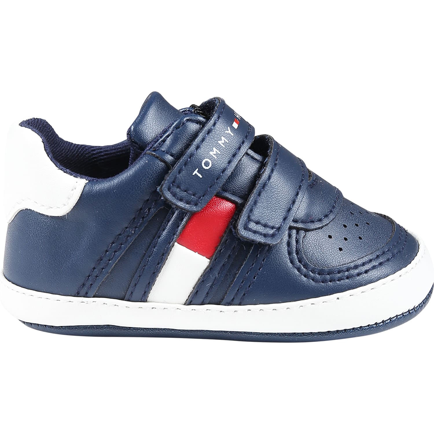 Tommy Hilfiger Kids' Blue Sneakers For Baby Boy With Logo