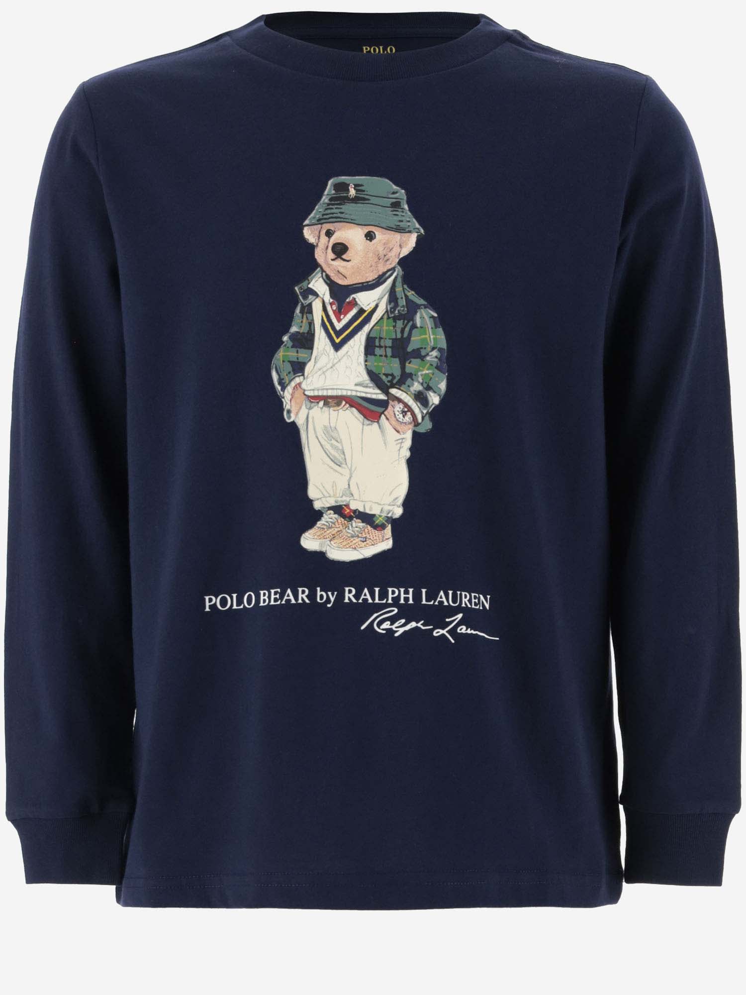 Shop Ralph Lauren Cotton Polo Bear Sweatshirt