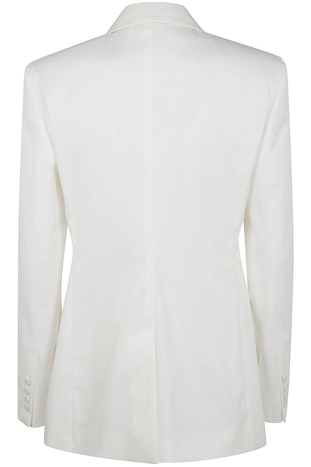 Max Mara Yuppy Single-breasted Long-sleeved Blazer In White