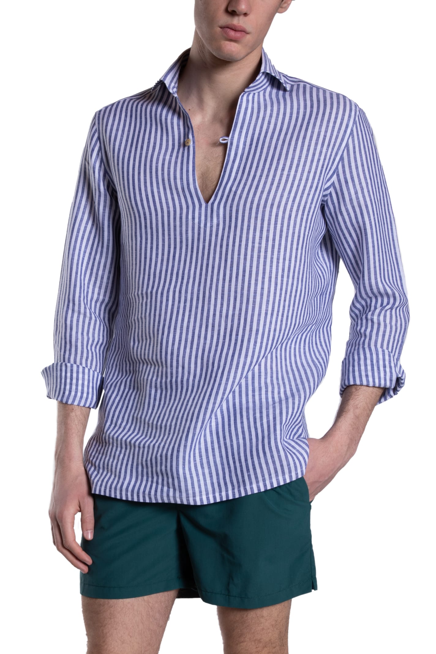 Ripa Ripa Capri Righe Larghe Shirt In Blue
