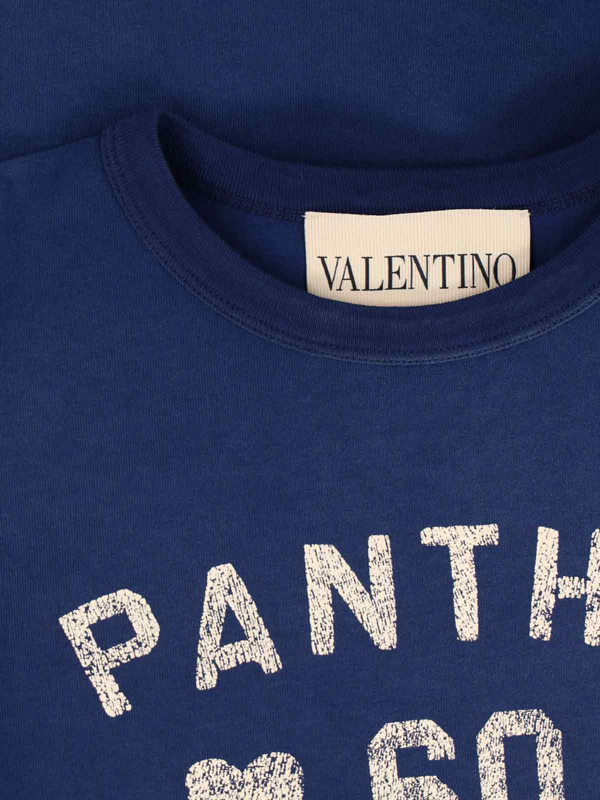 Valentino Garavani  Garavani 'panther Lady' T-shirt In Blue