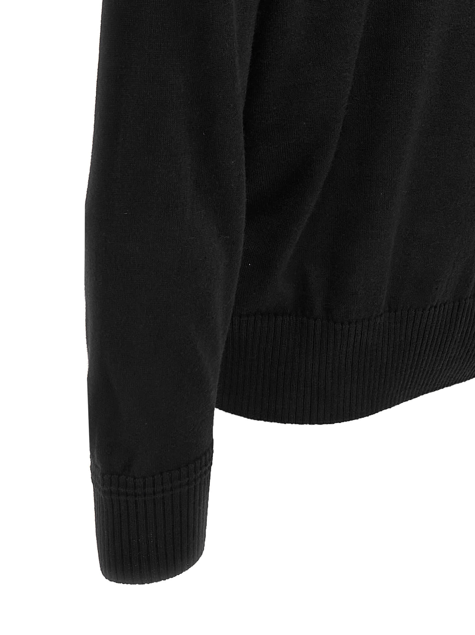 Hugo Boss Avac Mens Full Zip Funnel Neck Jumper In Black