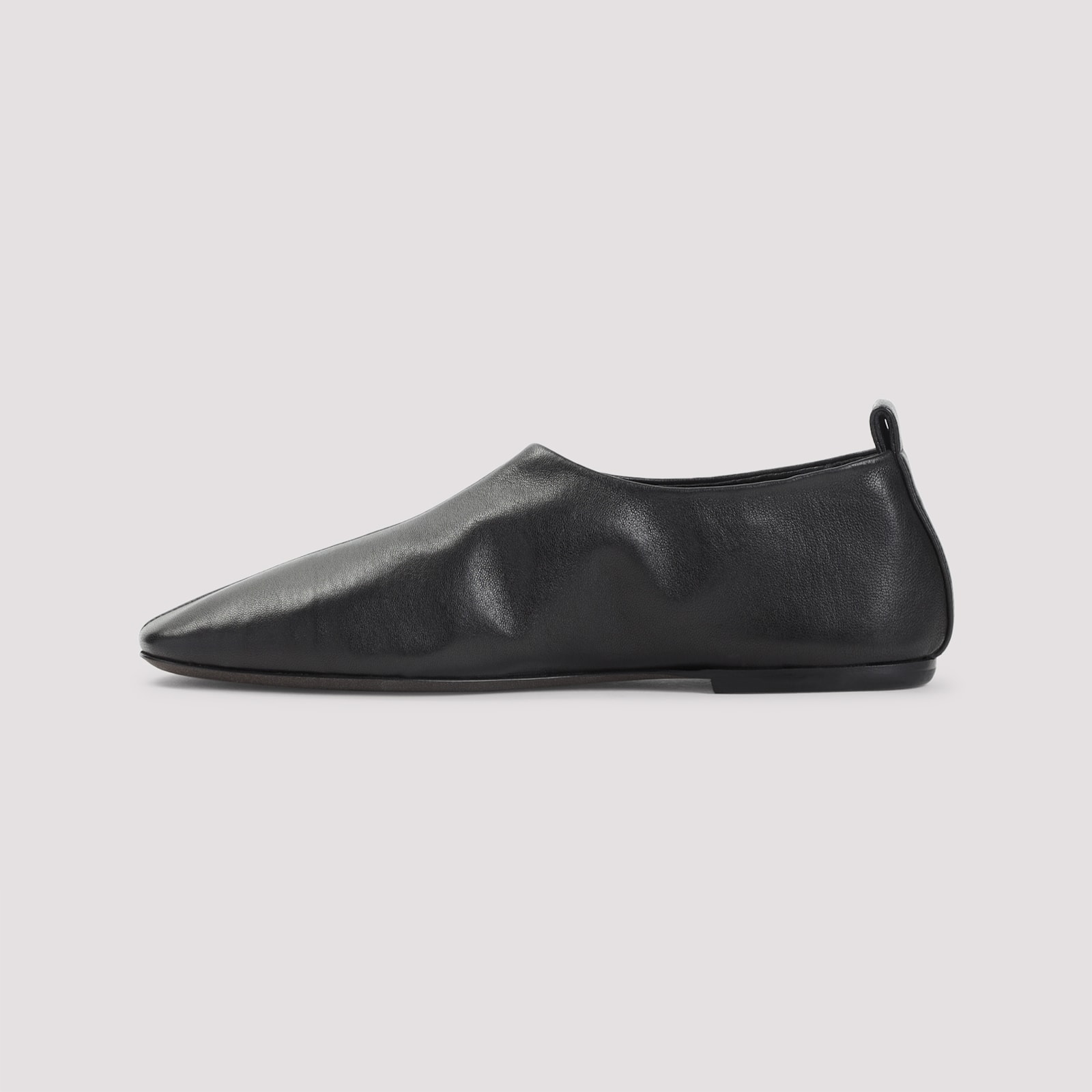 Dries Van Noten Soft Black Leather Loafers With Squared Toe In Black
