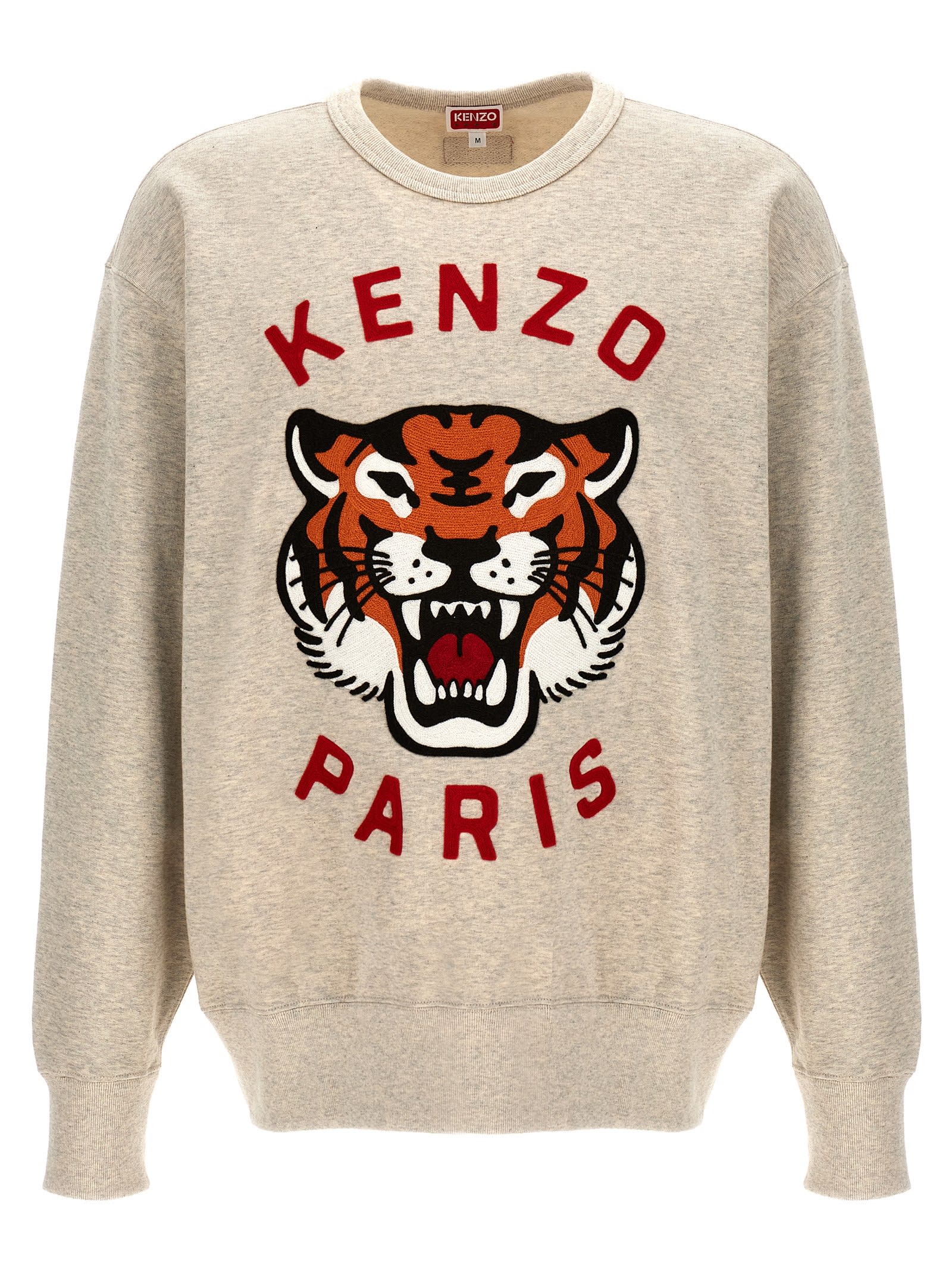 Shop Kenzo Lucky Tiger Sweatshirt In Gray