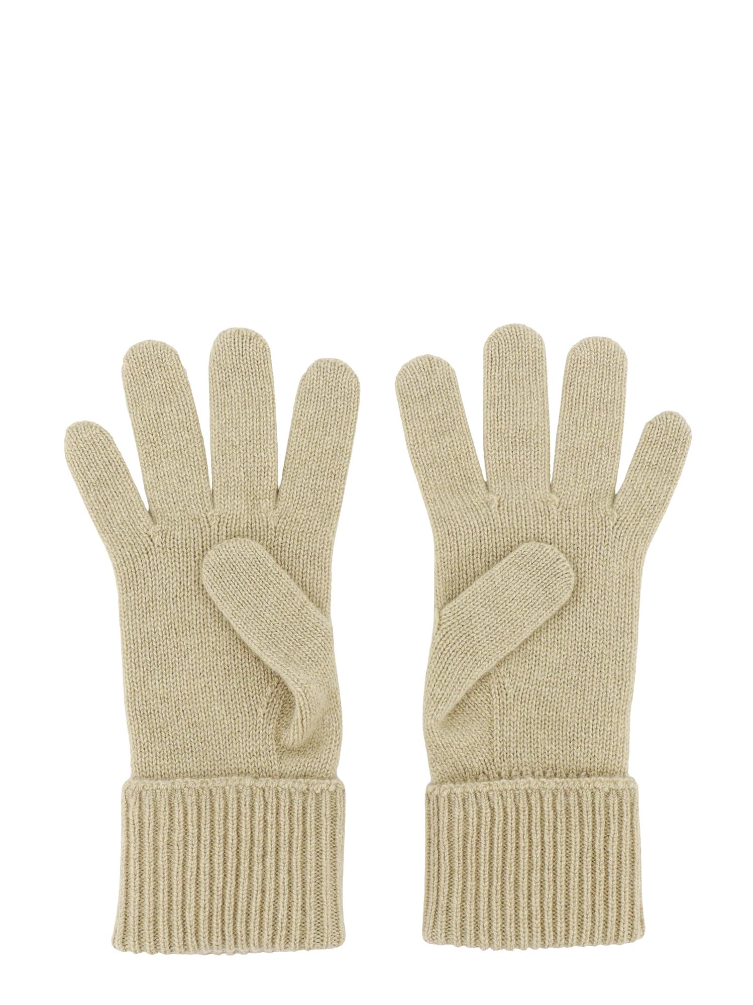 Shop Burberry Gloves In Hunter