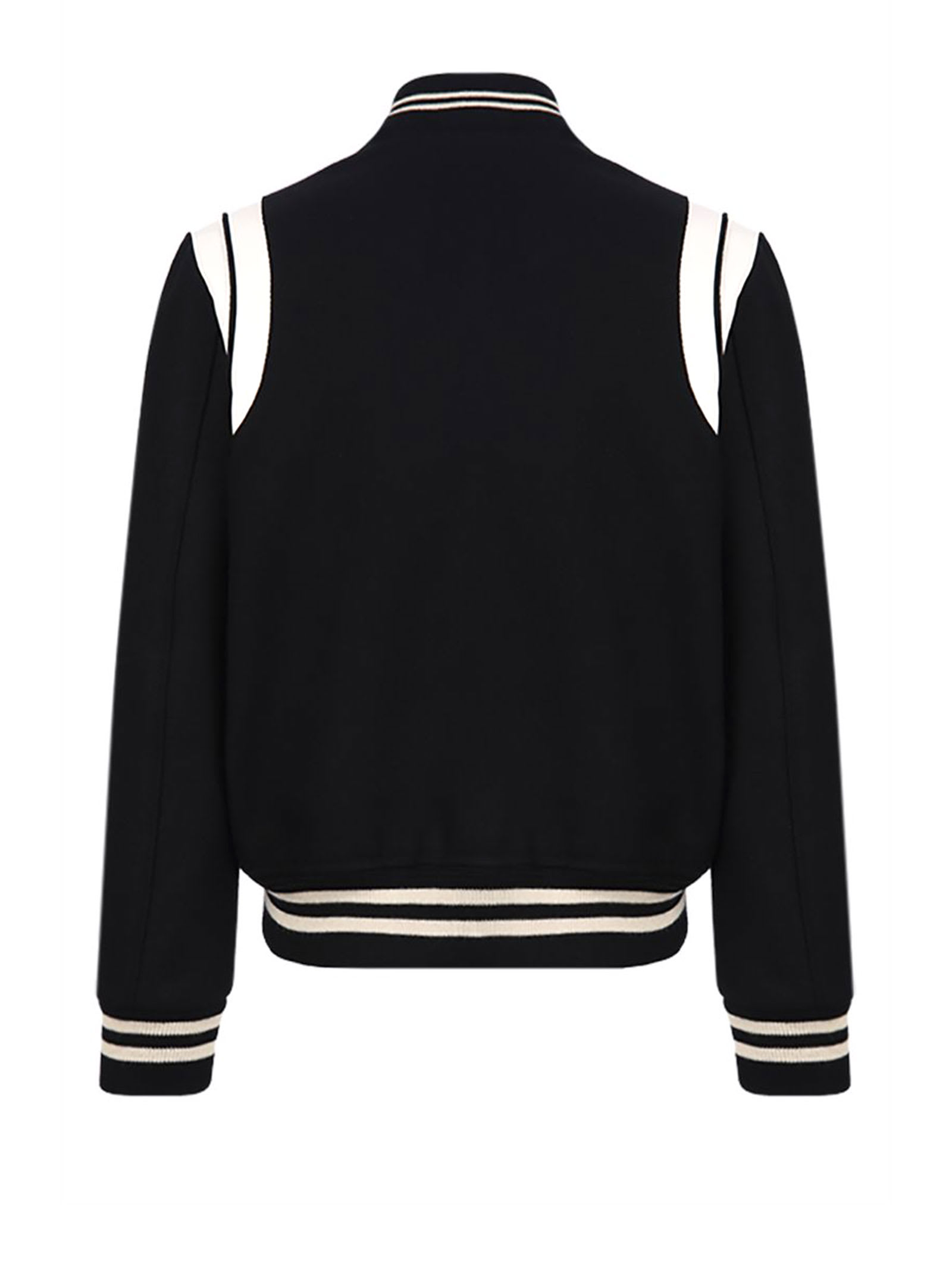 Shop Saint Laurent Jacket In Noir Blanc