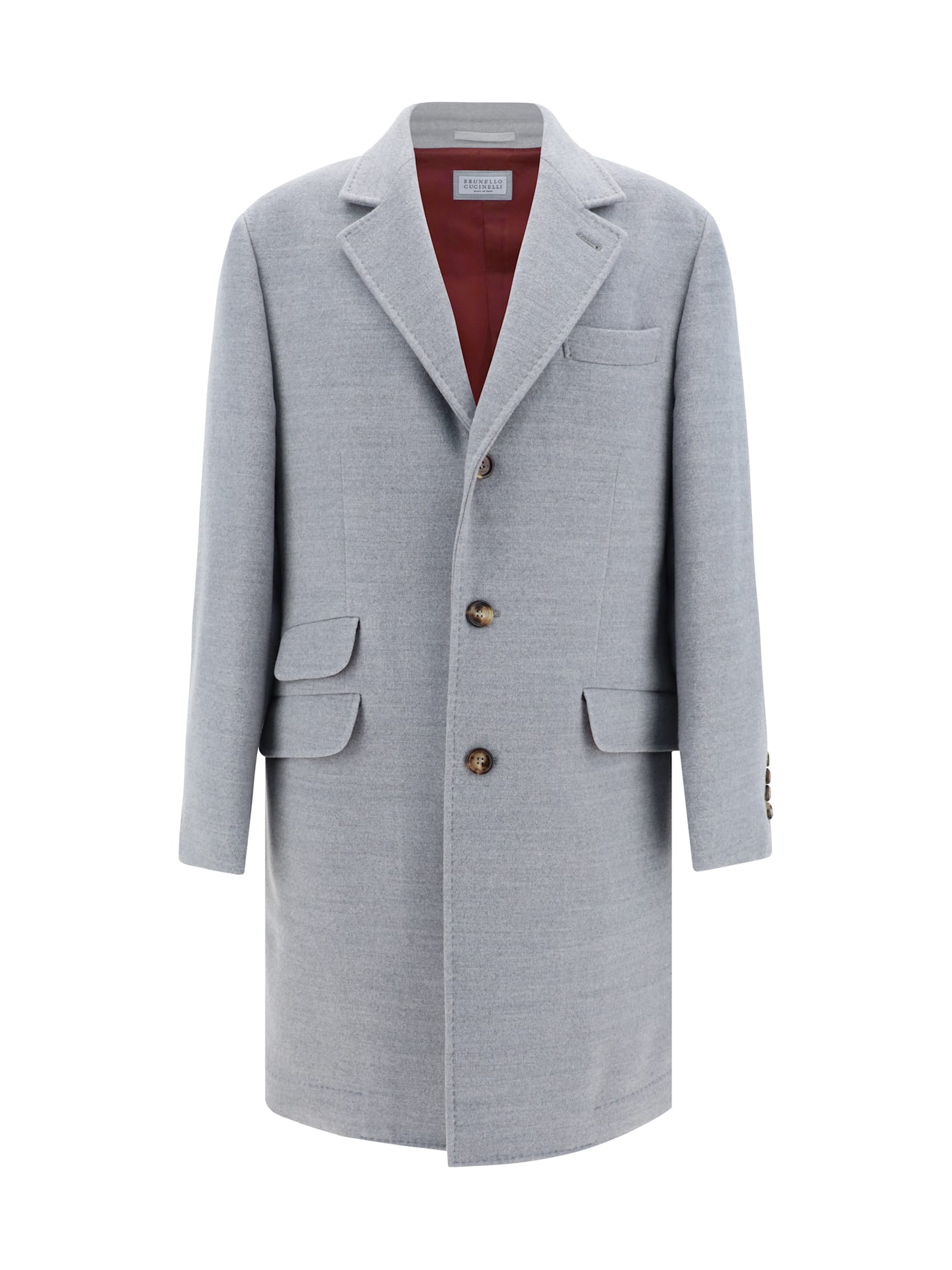 Shop Brunello Cucinelli Coat In Perla/sabbia