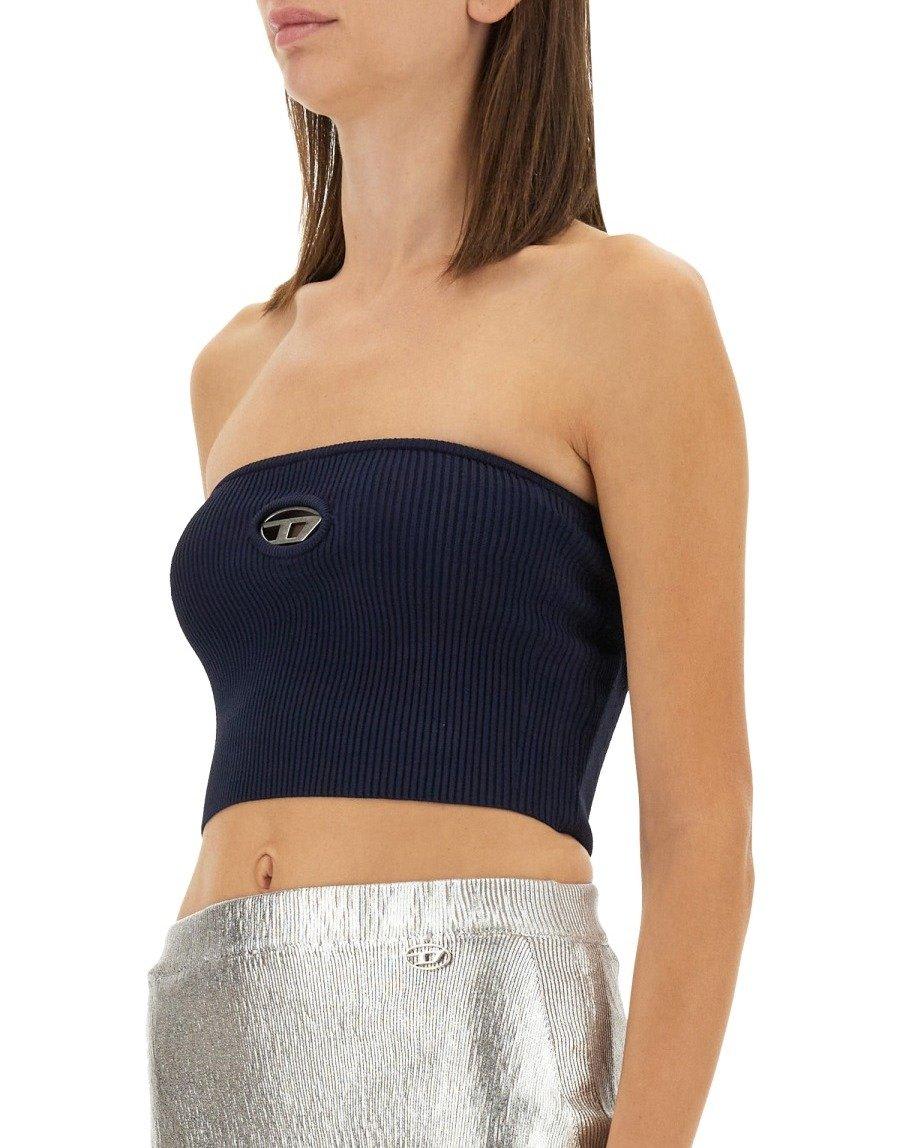 Shop Diesel M-clarksvillex Logo Plaque Tube Top