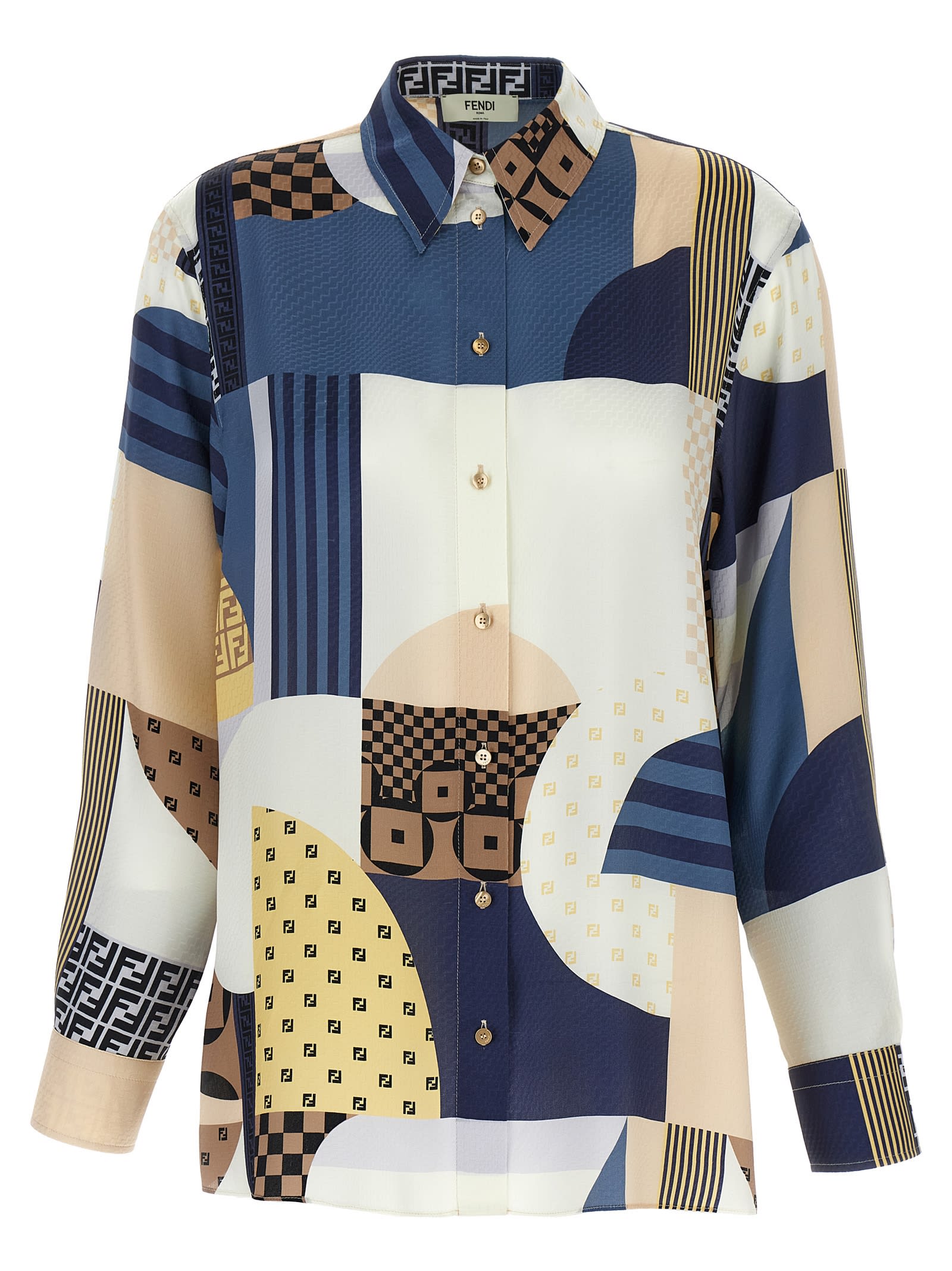 Patchwork Silk Shirt