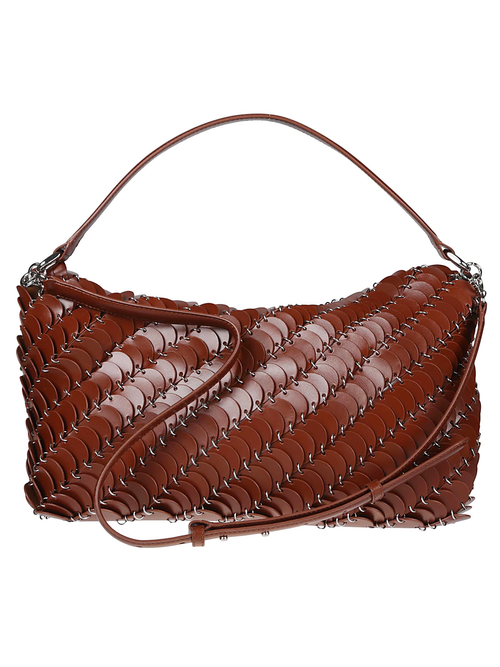 Shop Rabanne Shoulder Bag In Cognac