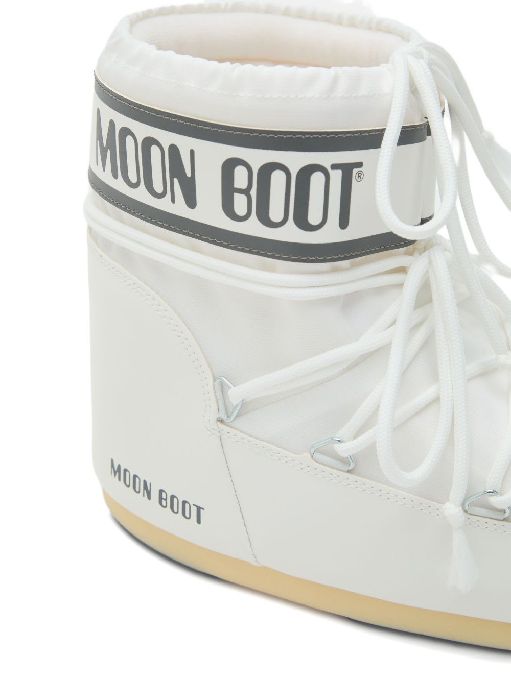 Moon Boot Icon Low Nylon White Snow Boots In White