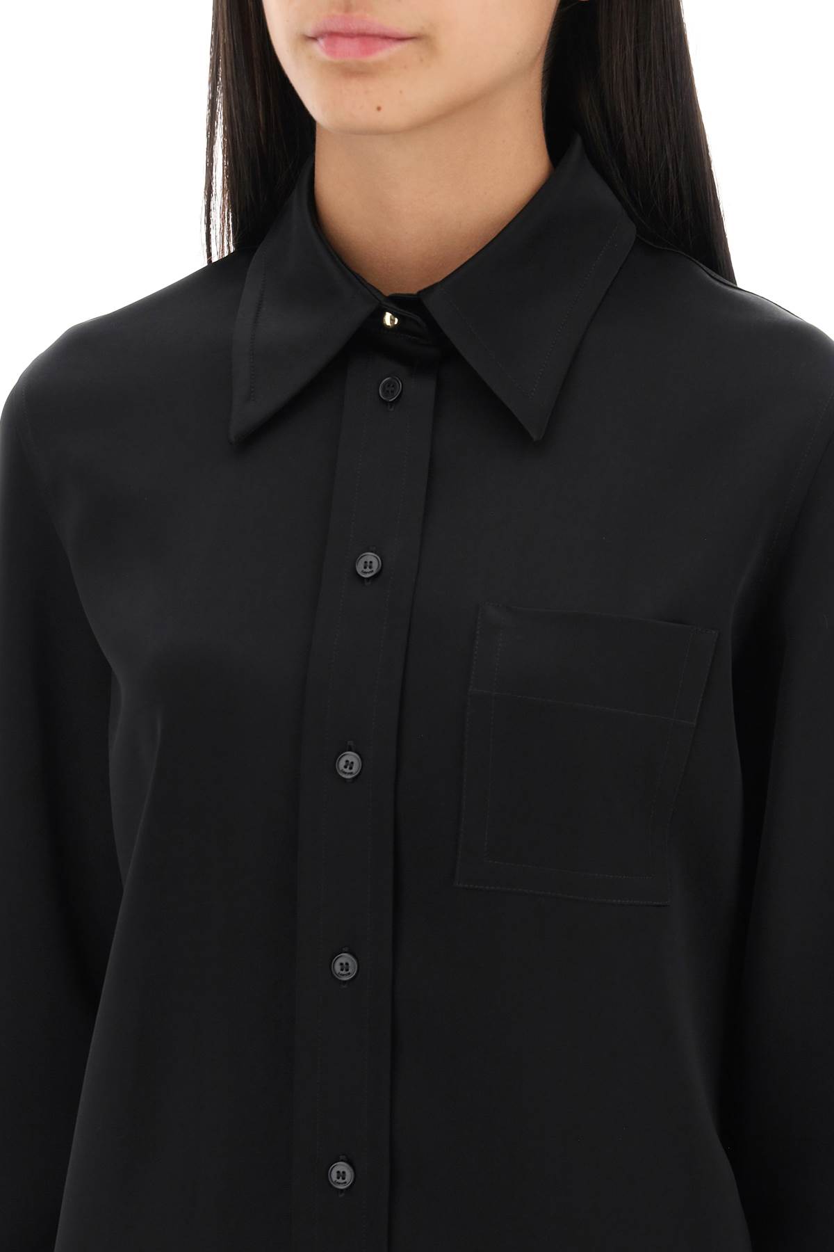 Lanvin Women Crepe De Chine Shirt In Black (black)