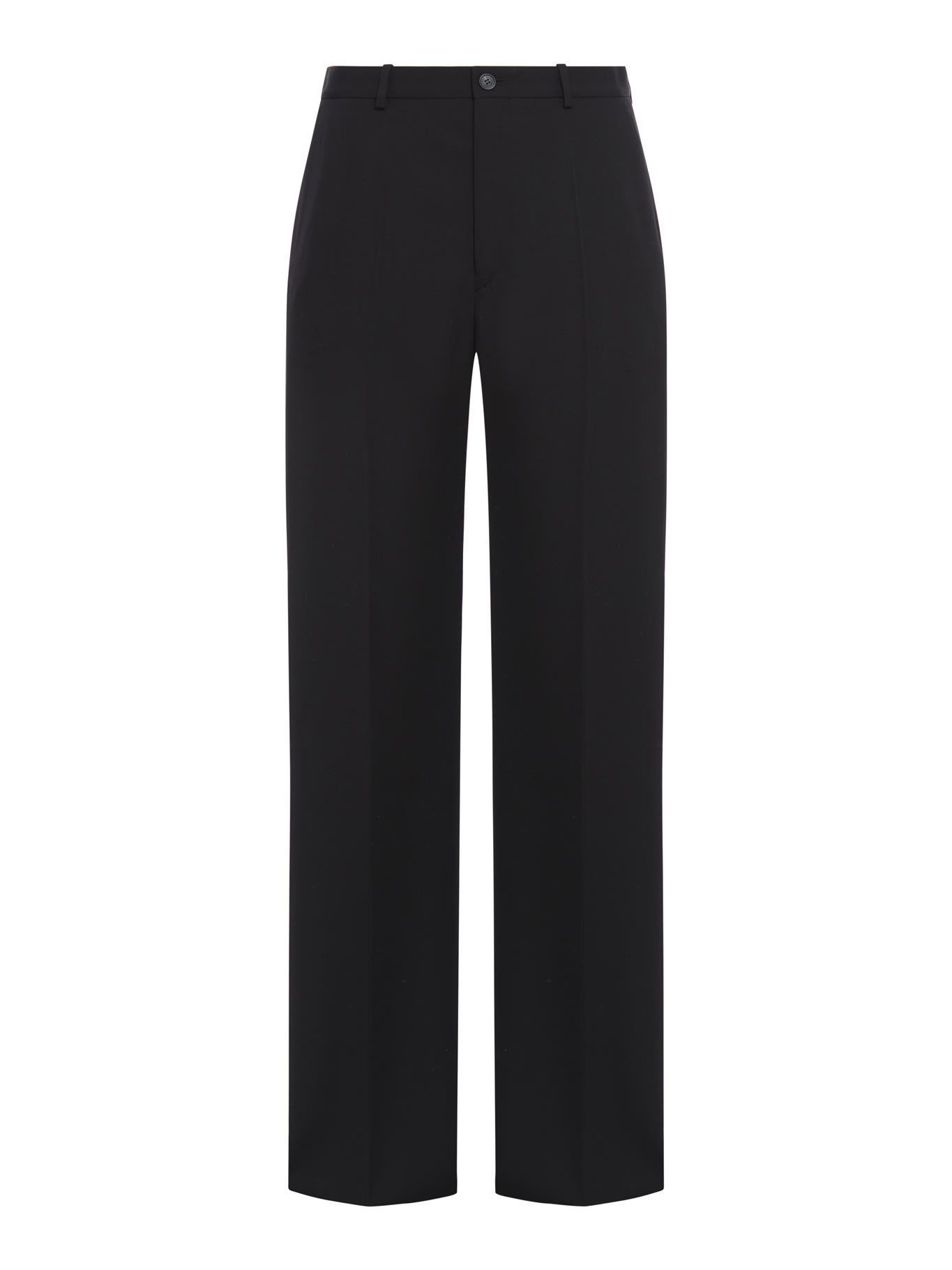 Shop Balenciaga Regular Fit Pants Barathea In Black