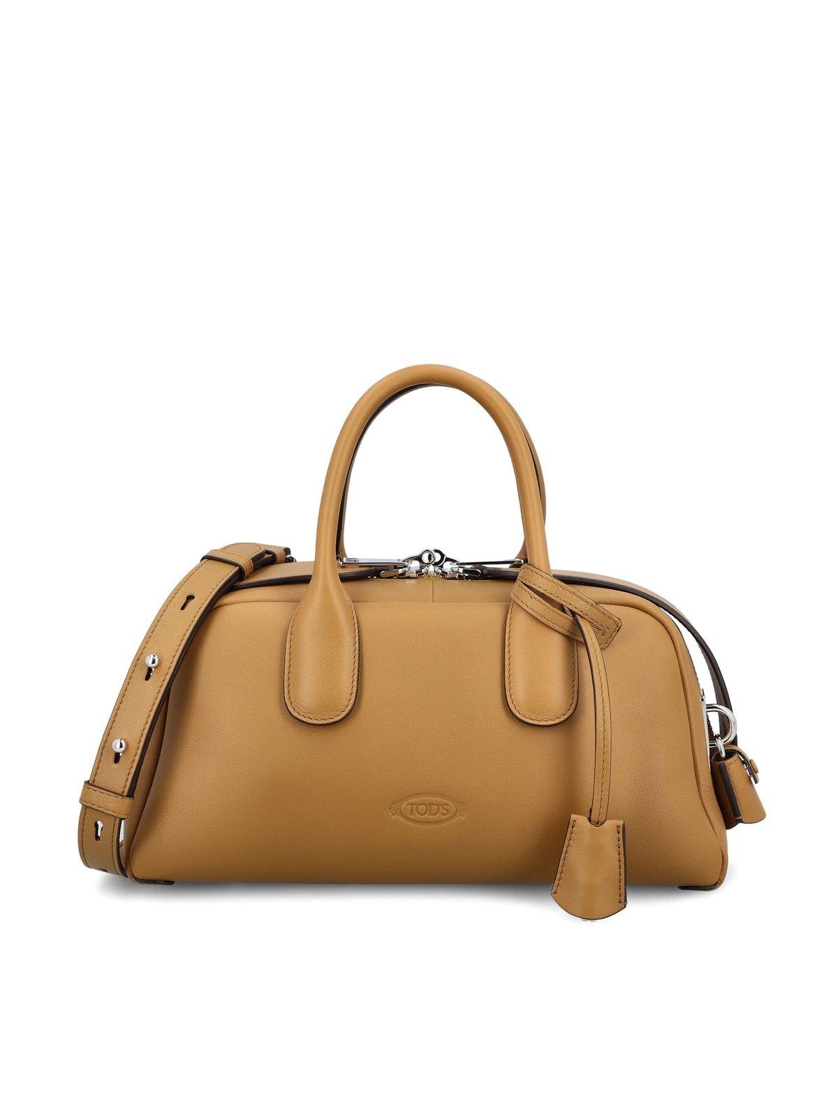 Shop Tod's Darsena Small Top Handle Bag In Beige