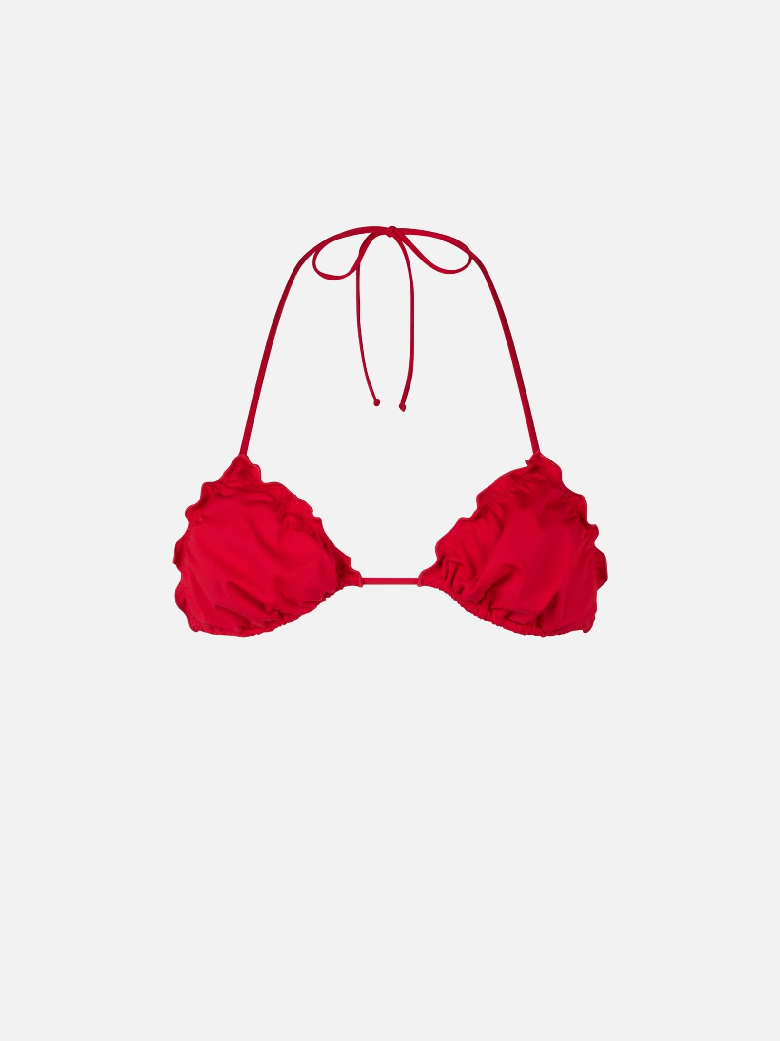 MC2 SAINT BARTH WOMAN RED TRIANGLE BEACH TOP SAGITTARIUS