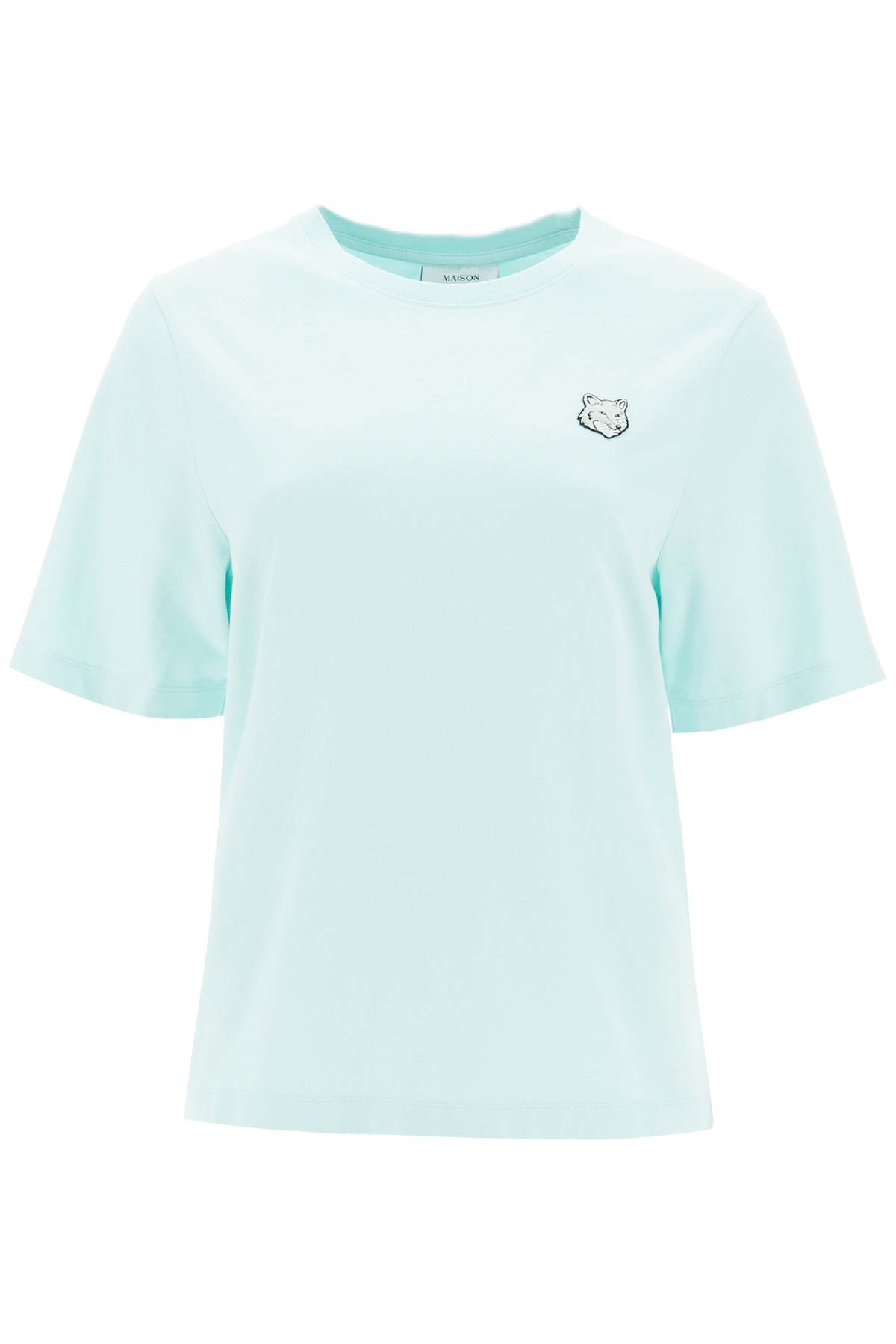 Maison Kitsuné Green Bold Fox Head Patch Comfort T-shirt In Peppermint (light Blue)