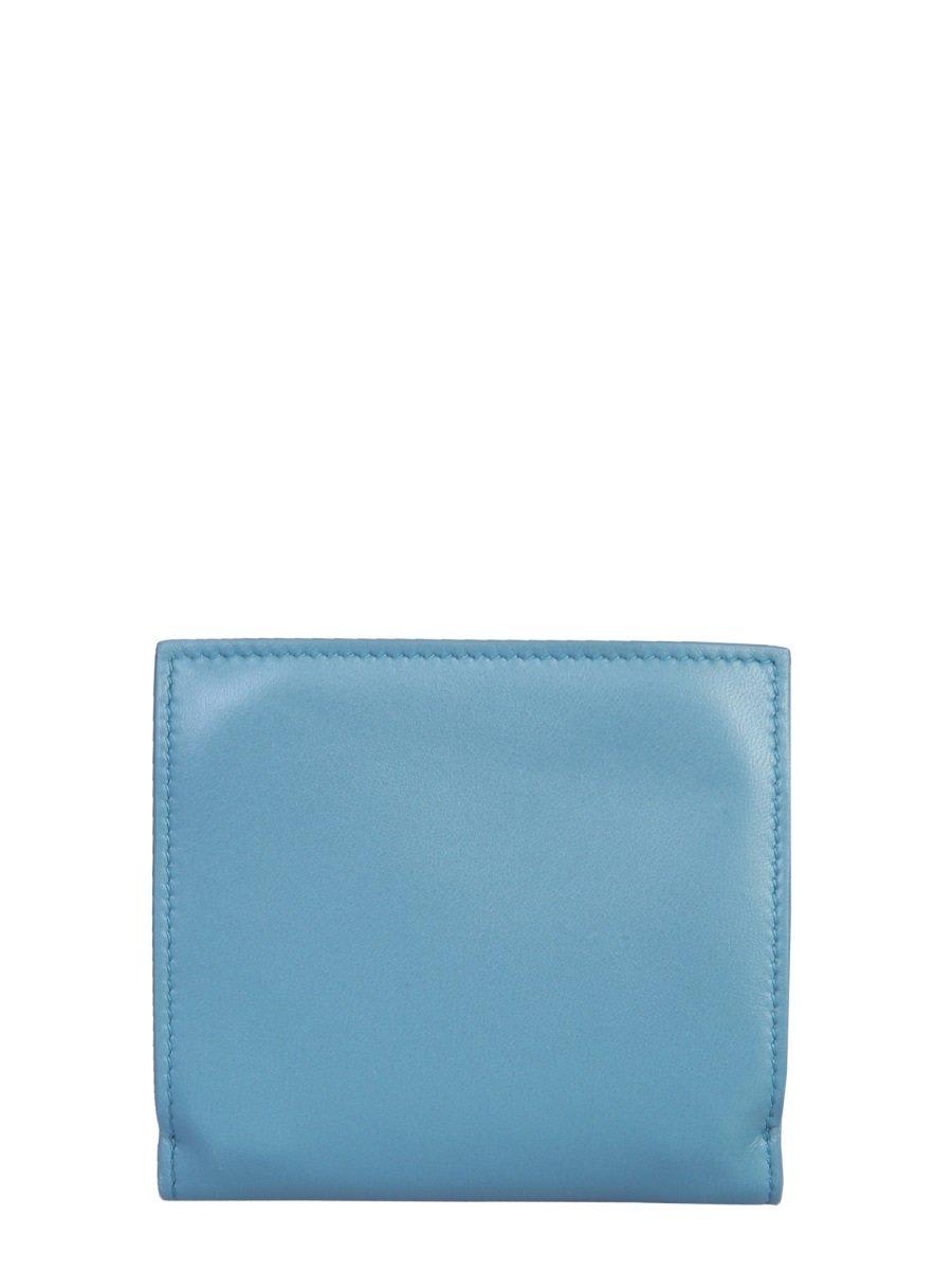 Shop Bottega Veneta Ardoise Embroidered Wallet In Blue