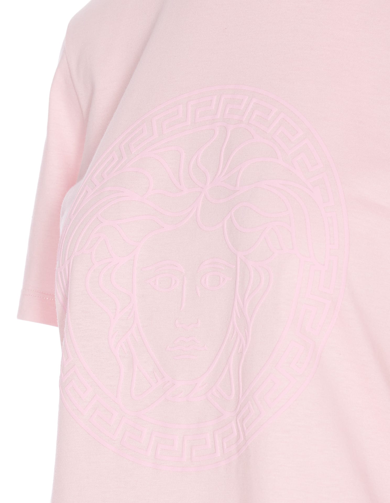 Shop Versace Medusa Logo T-shirt In Pink