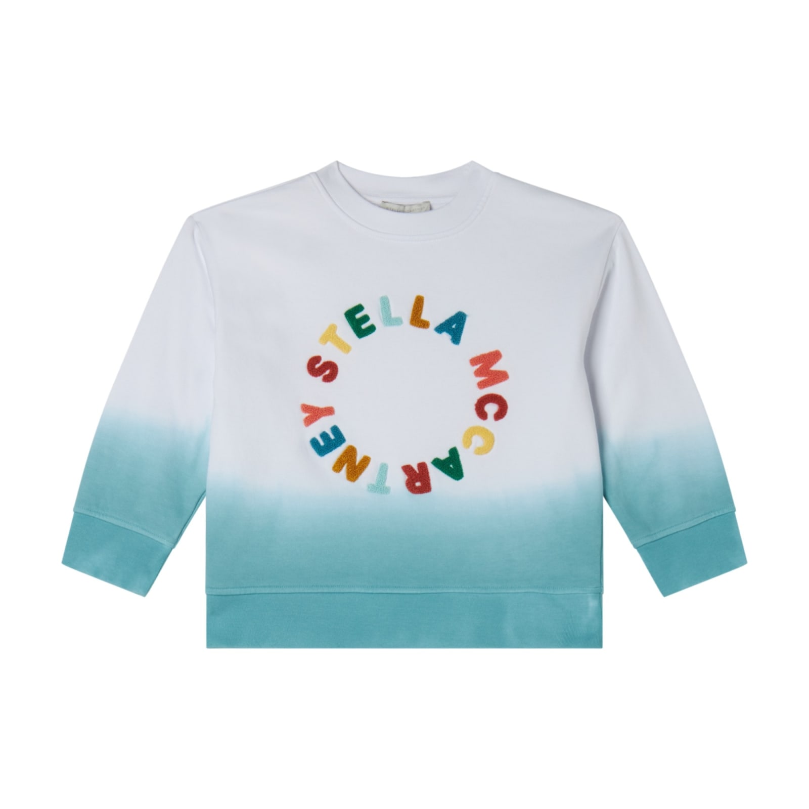 Shop Stella Mccartney Sweatshirt With Application In White/blue