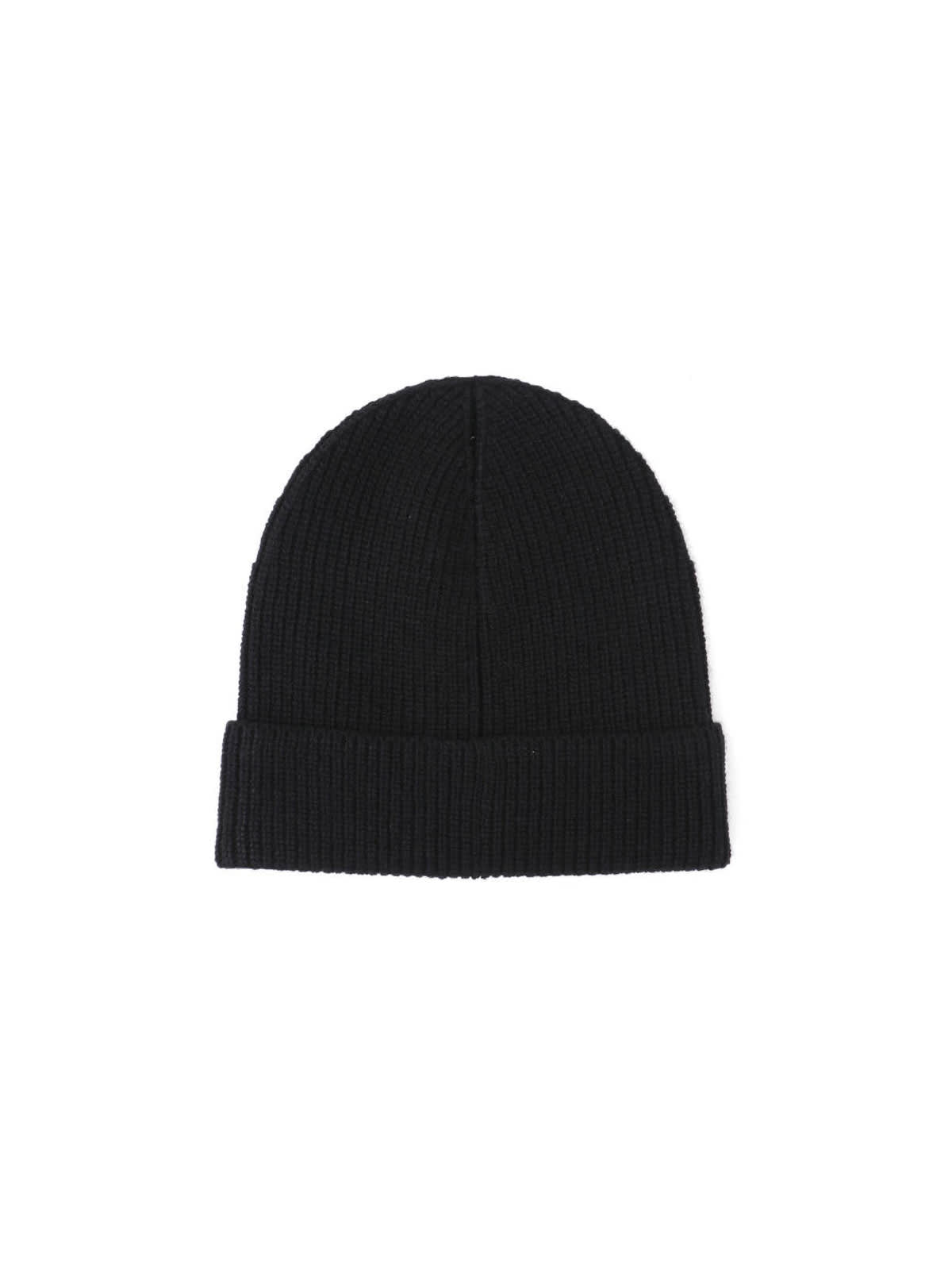 Fear Of God Logo Cashmere Beanie In Black