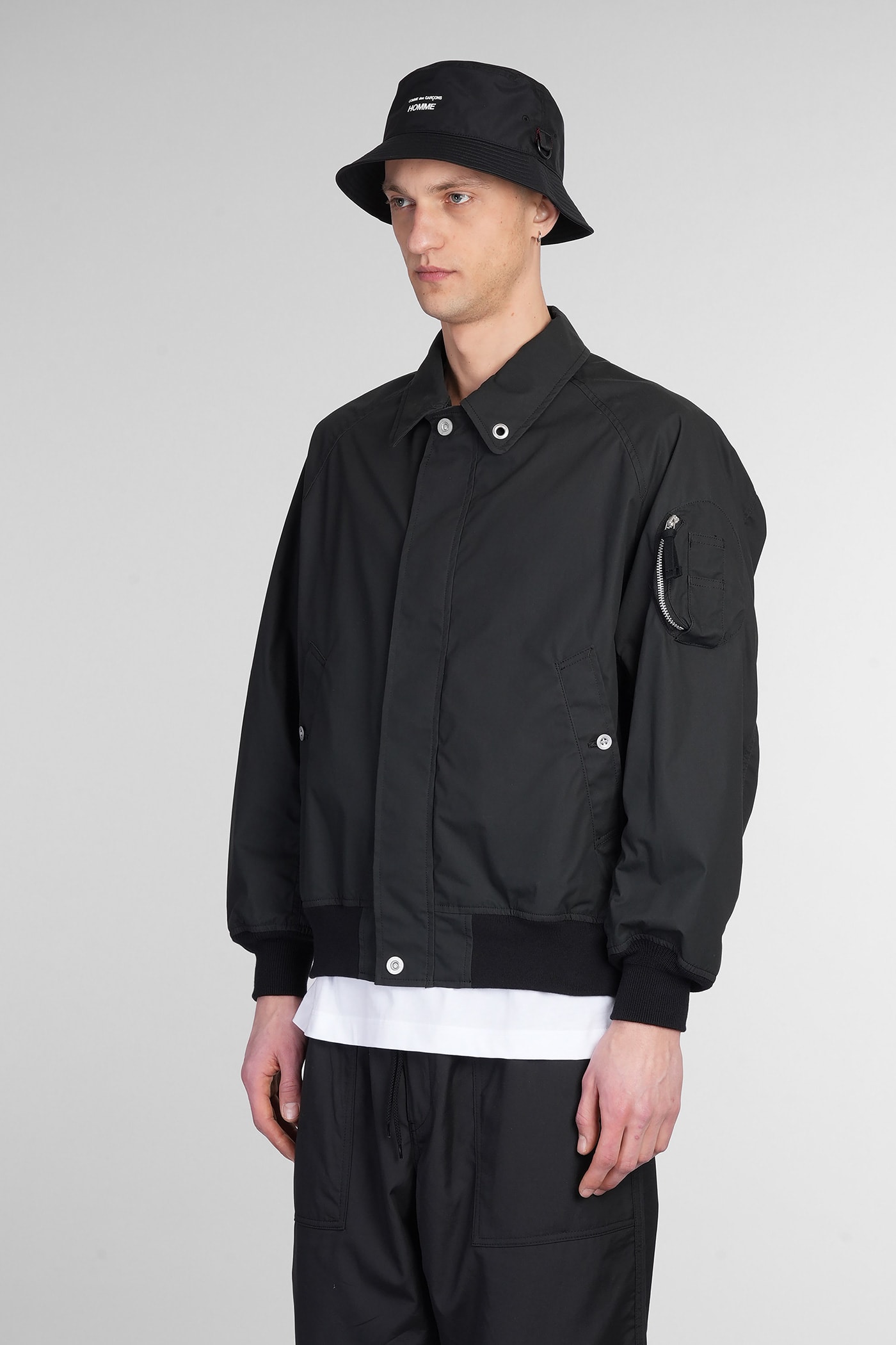 Comme Des Garçons Homme Deux Bomberjacke Aus Baumwolle In Black