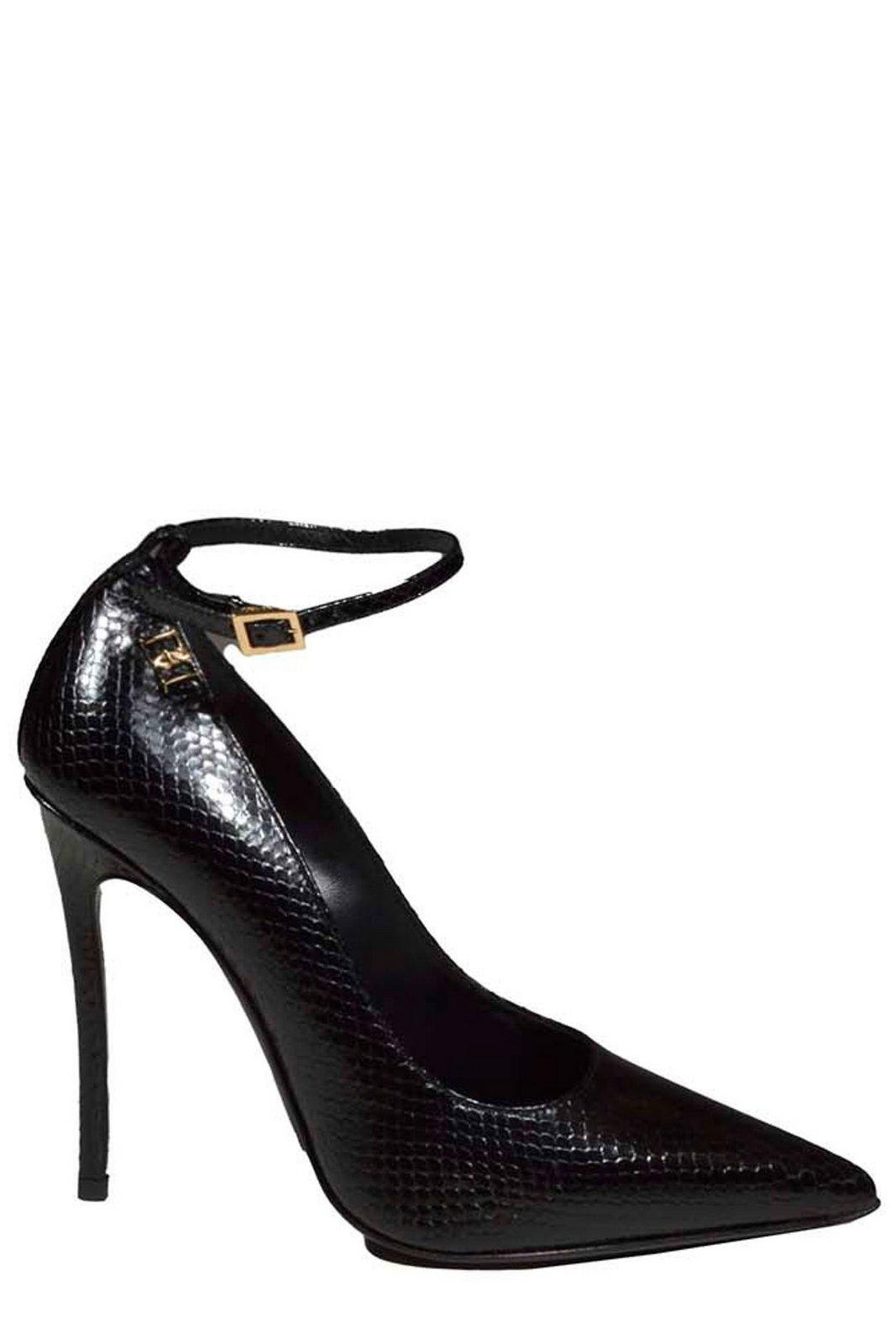 Shop Dsquared2 Double D Embossed Pumps In Nero