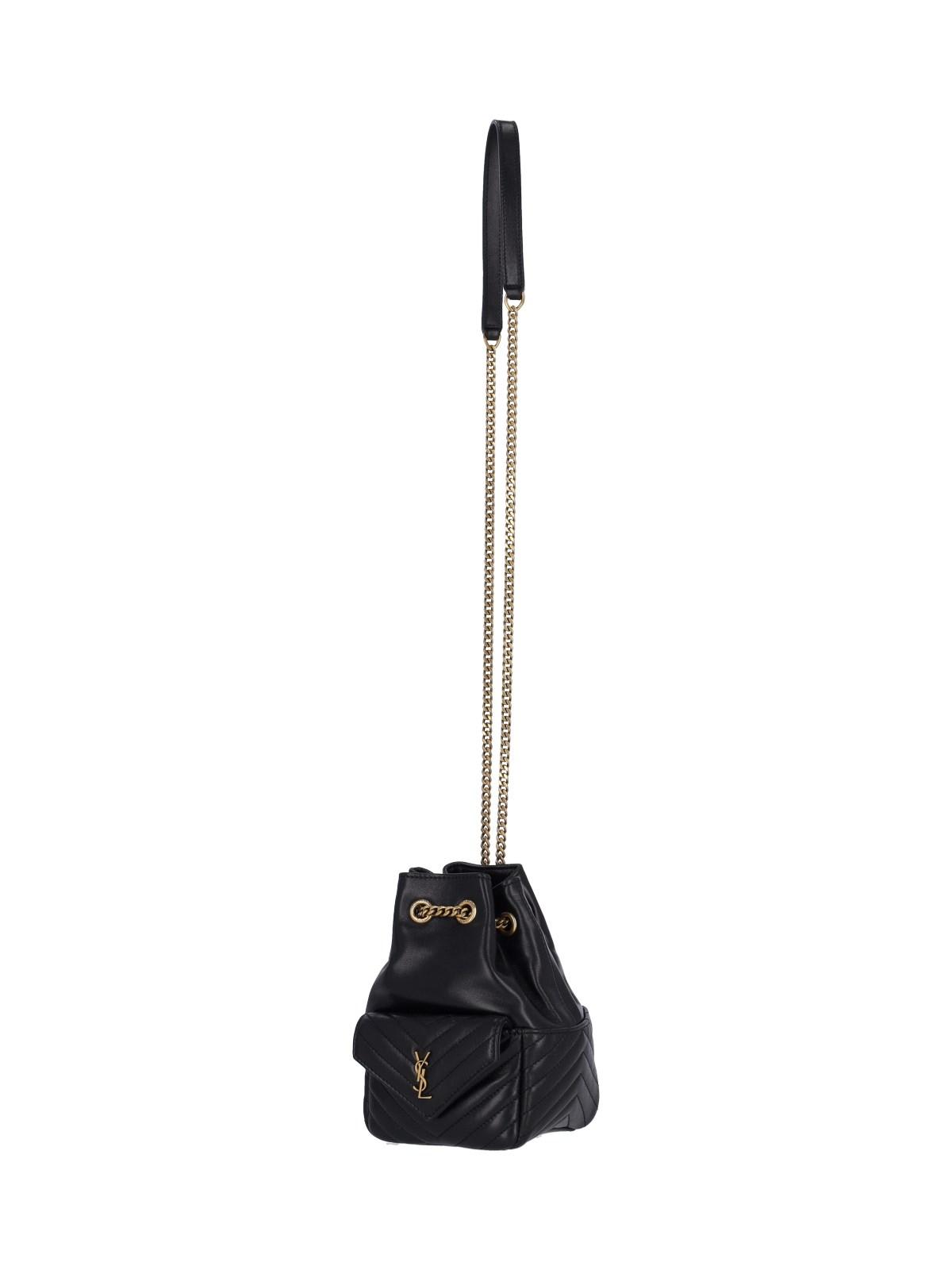 Saint Laurent Joe Mini Bucket Bag In Black