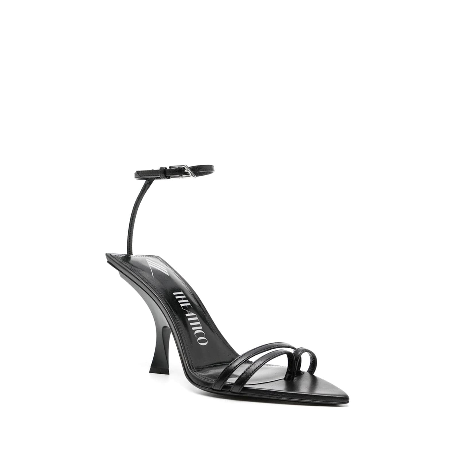 Shop Attico Ester Mismatch 95 Sandals In Black