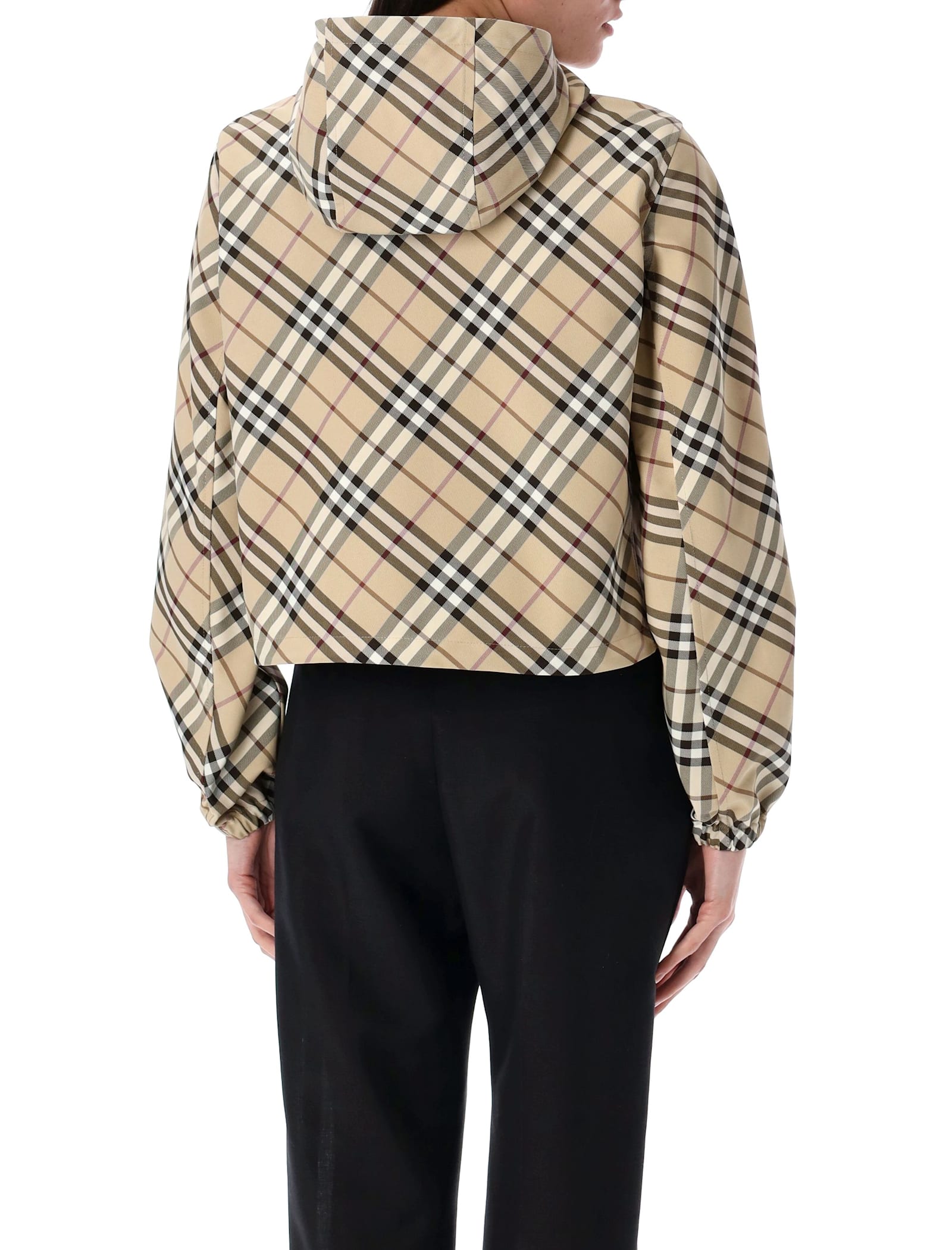 Burberry Archivio Check Waterproof Jacket In Alabaster Ip Check
