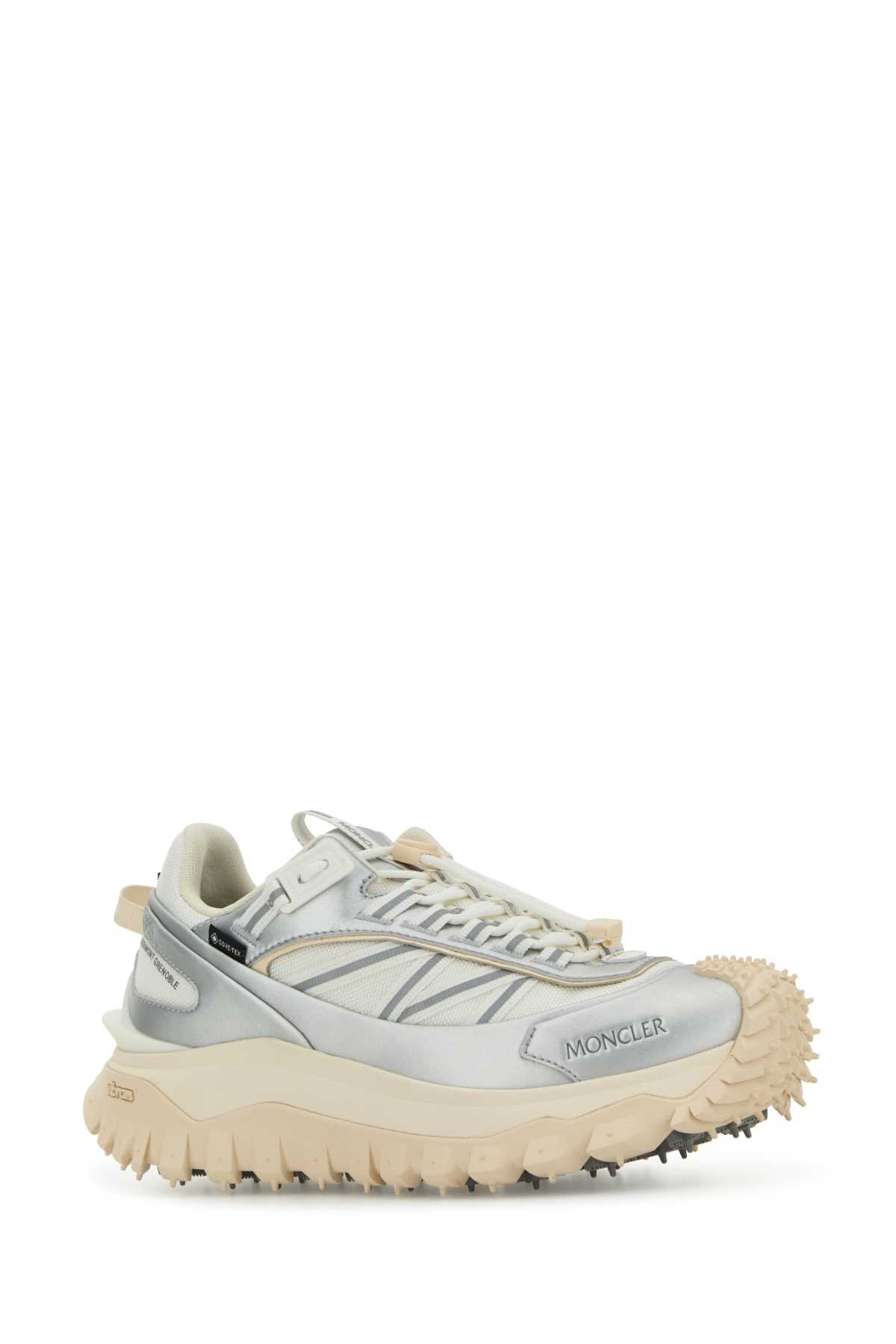Moncler Two-tone Fabric And Leather Trailgrip Sneakers