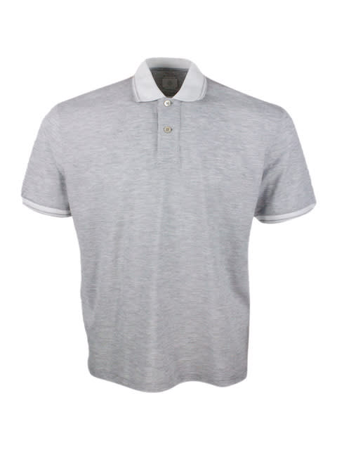 Eleventy Polo Shirt In Grey