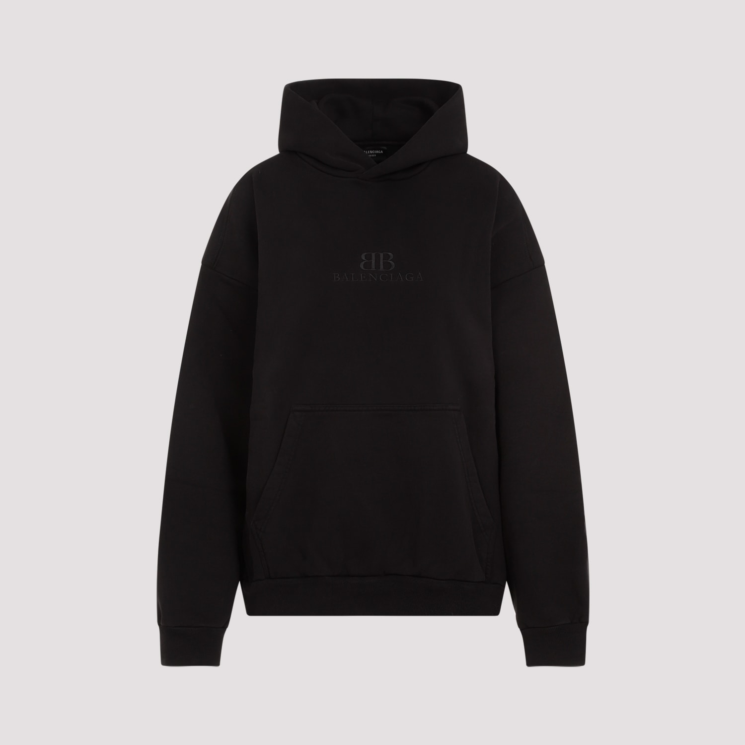 Shop Balenciaga Medium Fit Hoodie In Wash Black