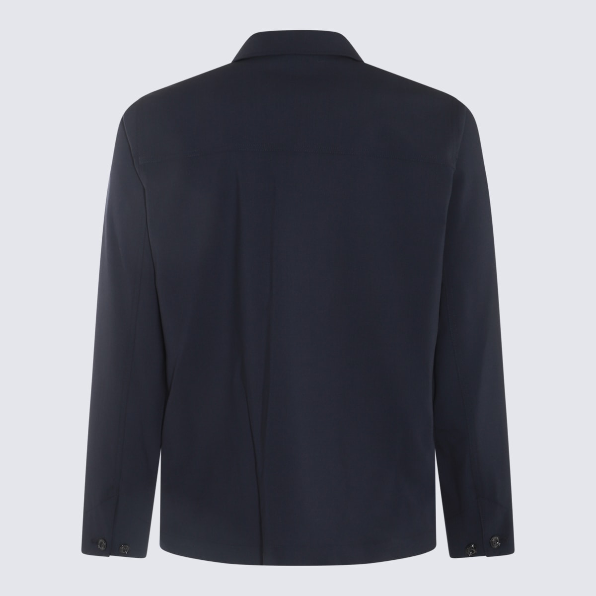 Shop Altea Navy Blue Wool Blend Casual Jacket