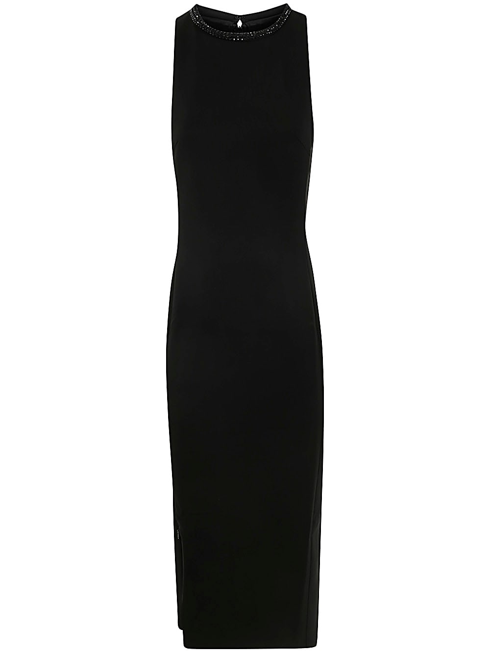 Shop Pinko Honfleur Tecnical Cady Dress In Black Limousine