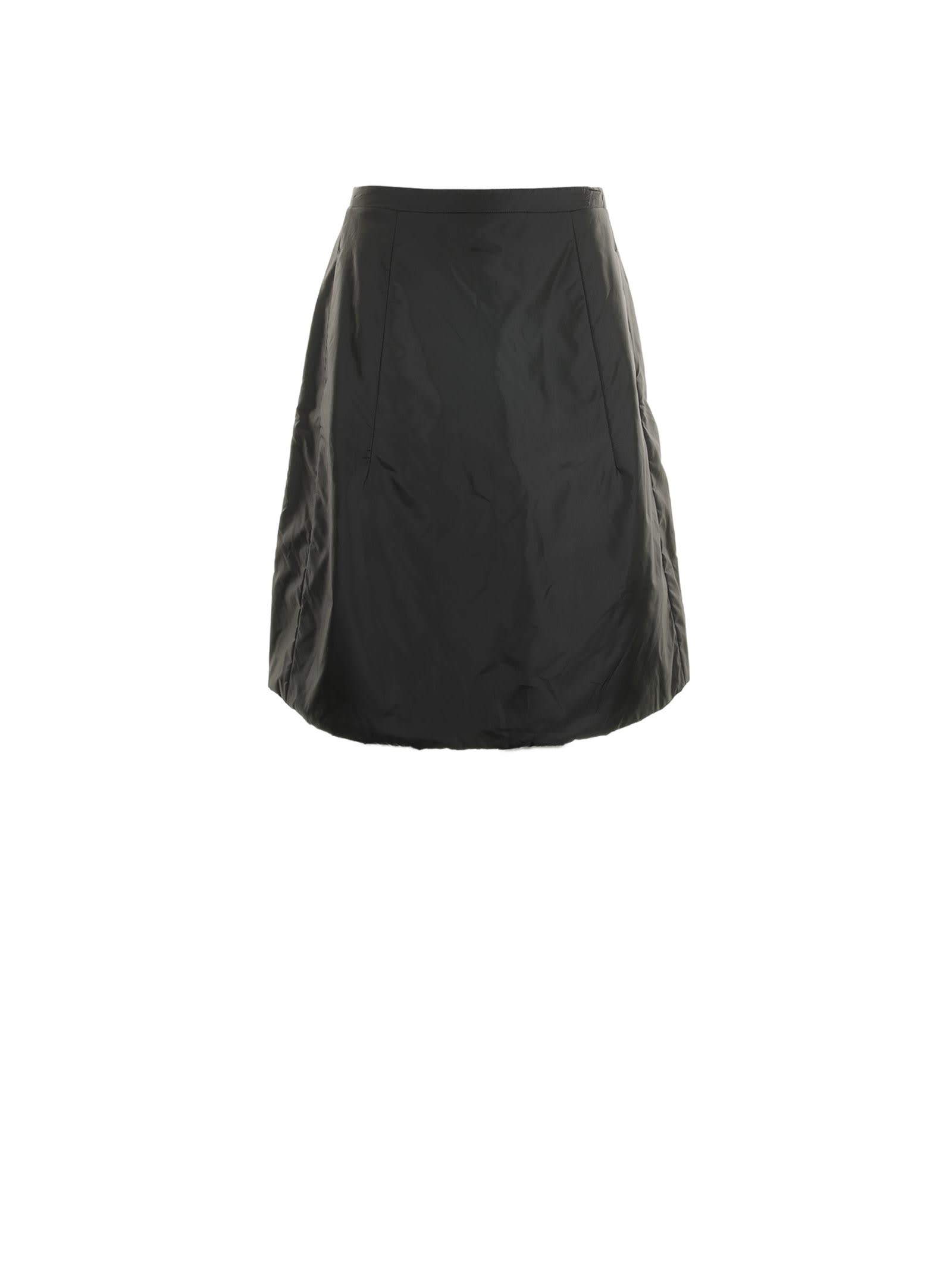 Aspesi Black Midi Skirt In Nero