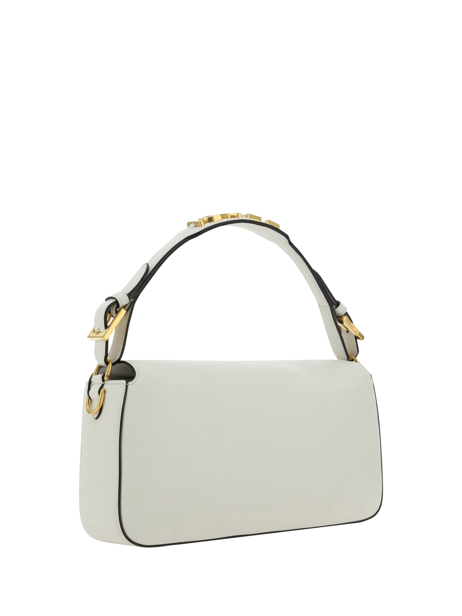 Shop Fendi Baguette Handbag In Bianco