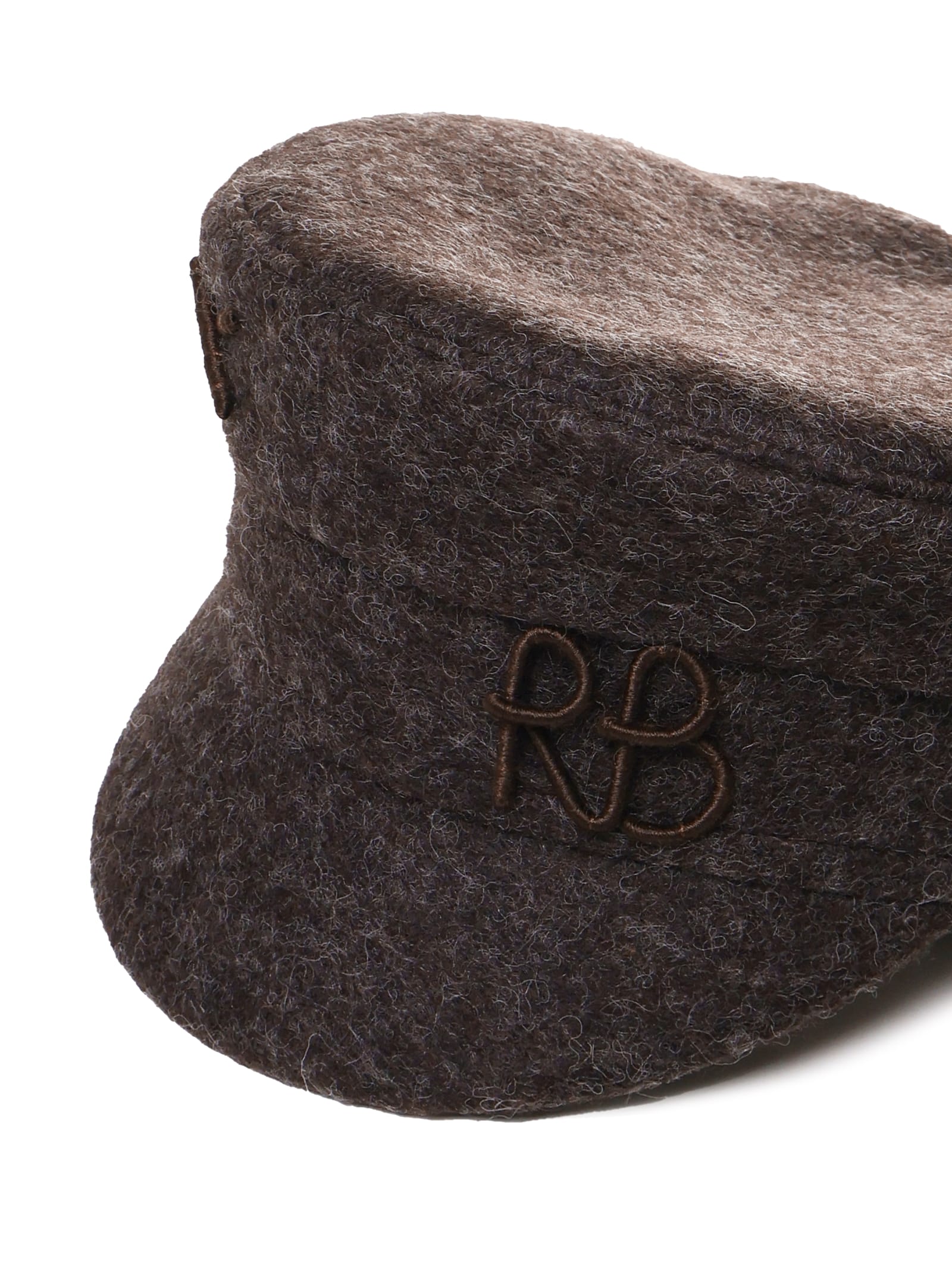 Shop Ruslan Baginskiy Mélange-effect Baker Boy Cap In Brown