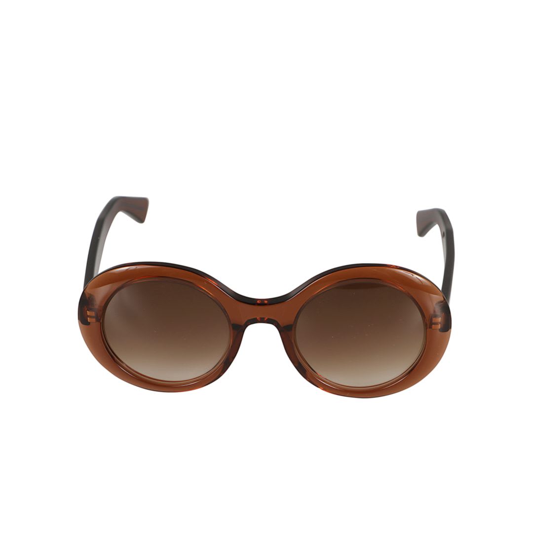 Kador Audrey Round-frame Sunglasses In Brown