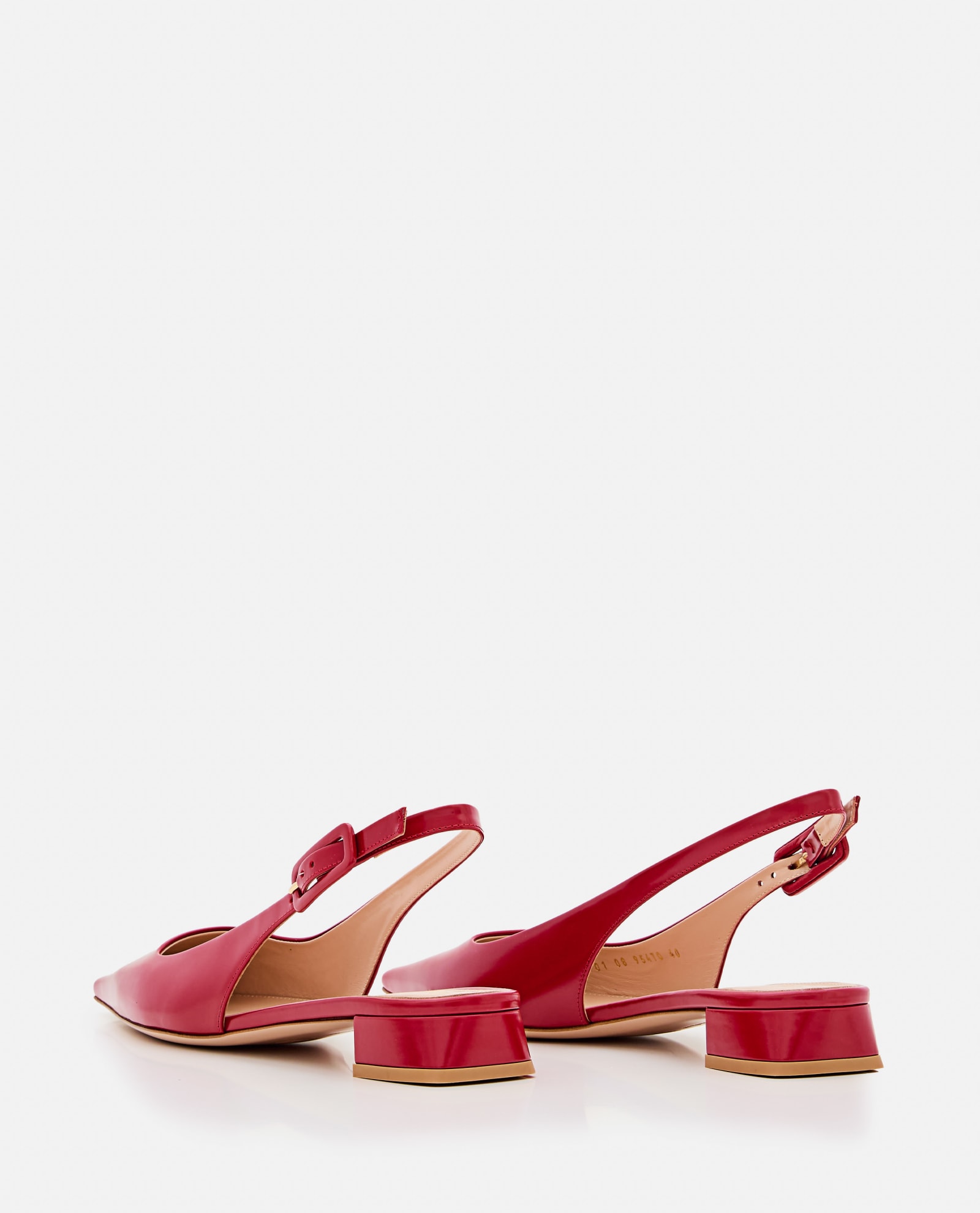 Shop Gianvito Rossi Tokio Leather Sling-back In Red