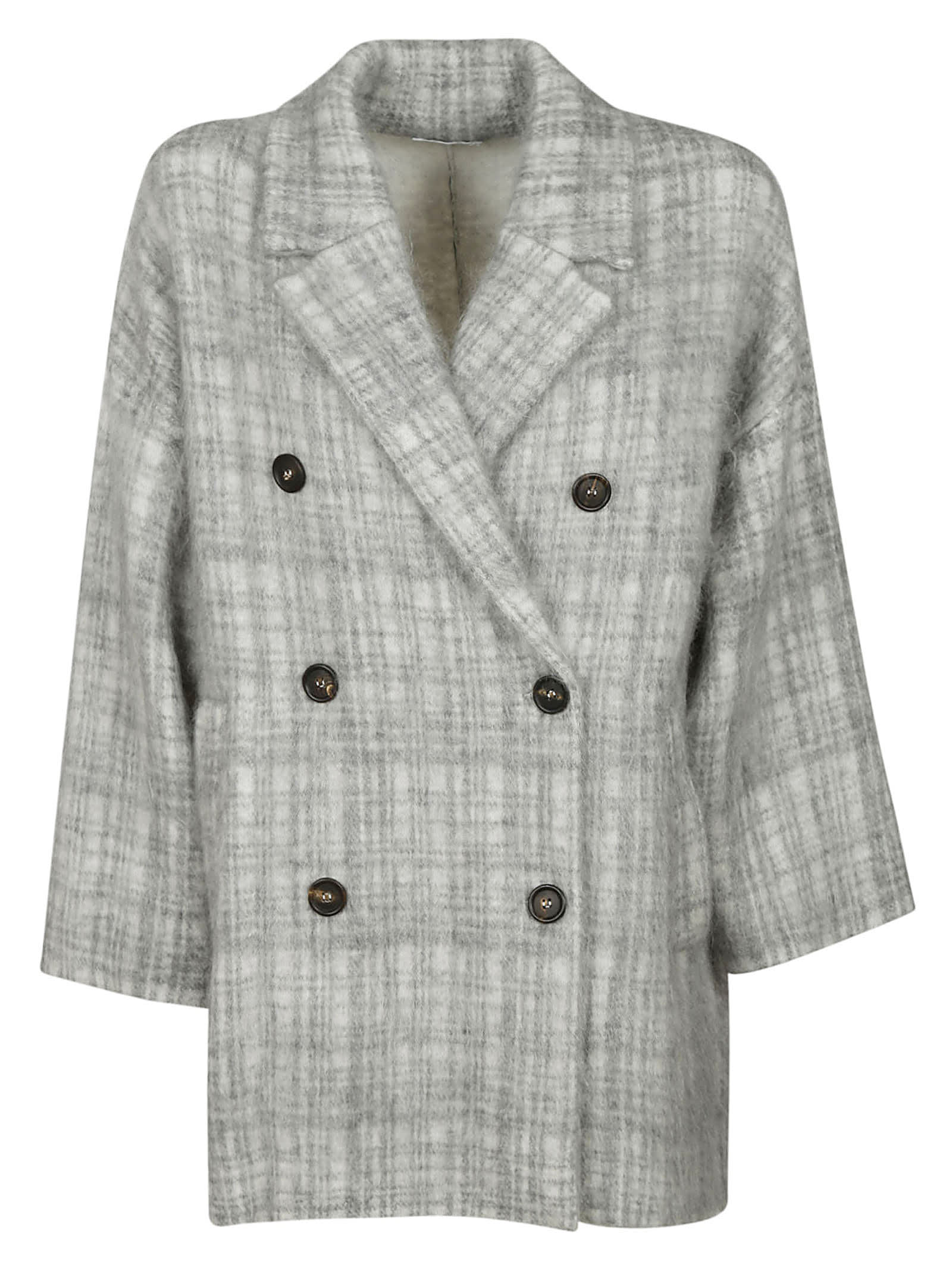 Photo of  Brunello Cucinelli Double-breasted Pea Coat- shop Brunello Cucinelli jackets online sales