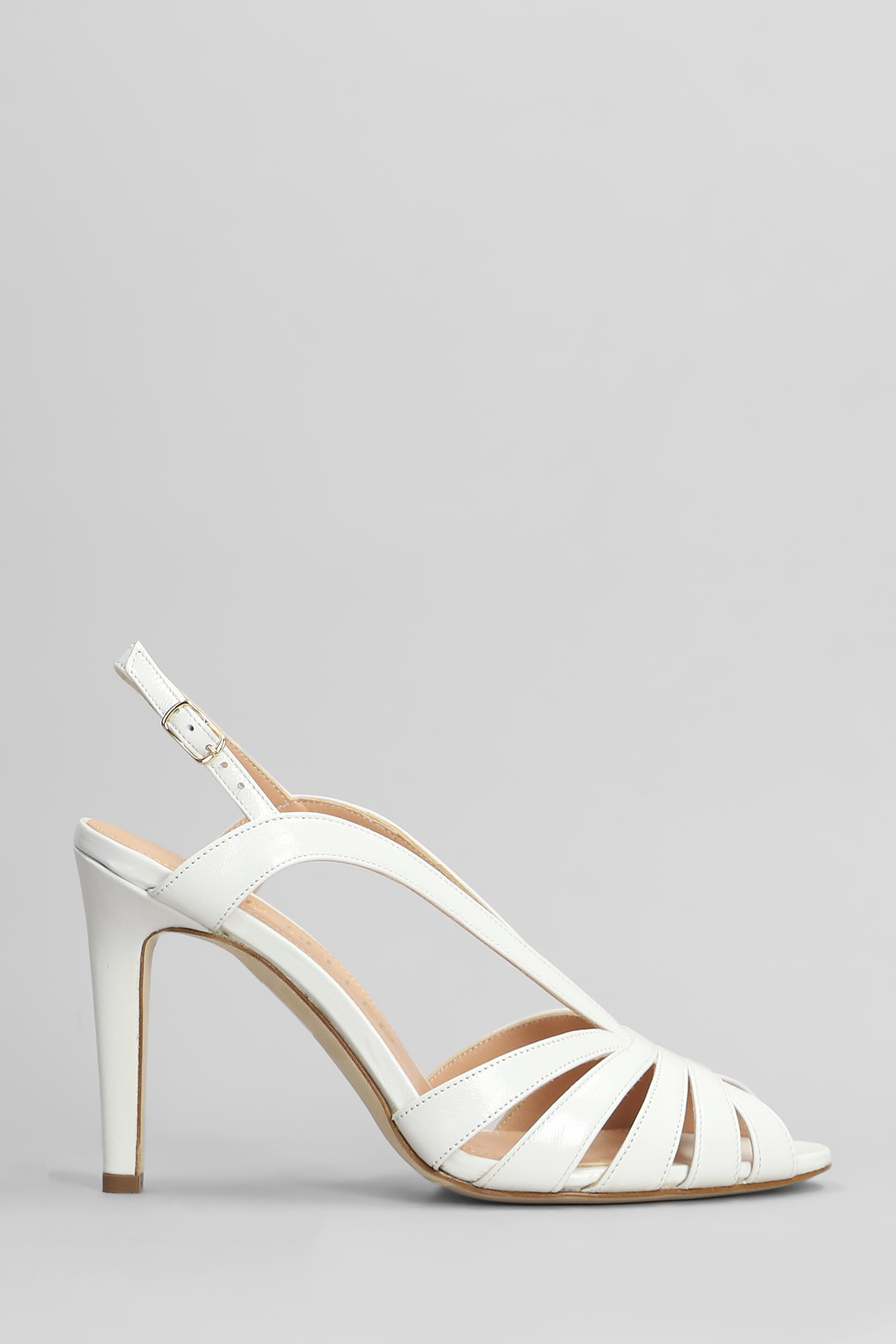 Sandals In White Leather