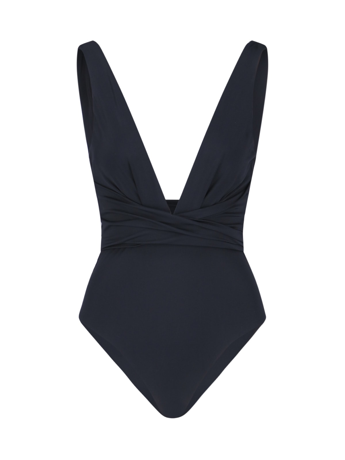 Shop Zimmermann Raie Wrap One-piece Swimsuit In Black