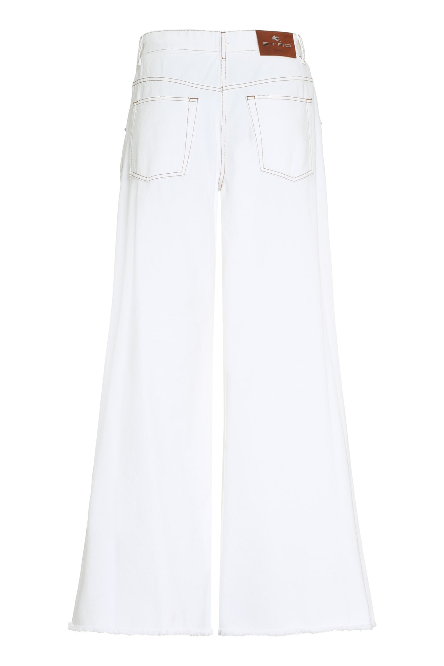 Shop Etro Wide-leg Jeans In White