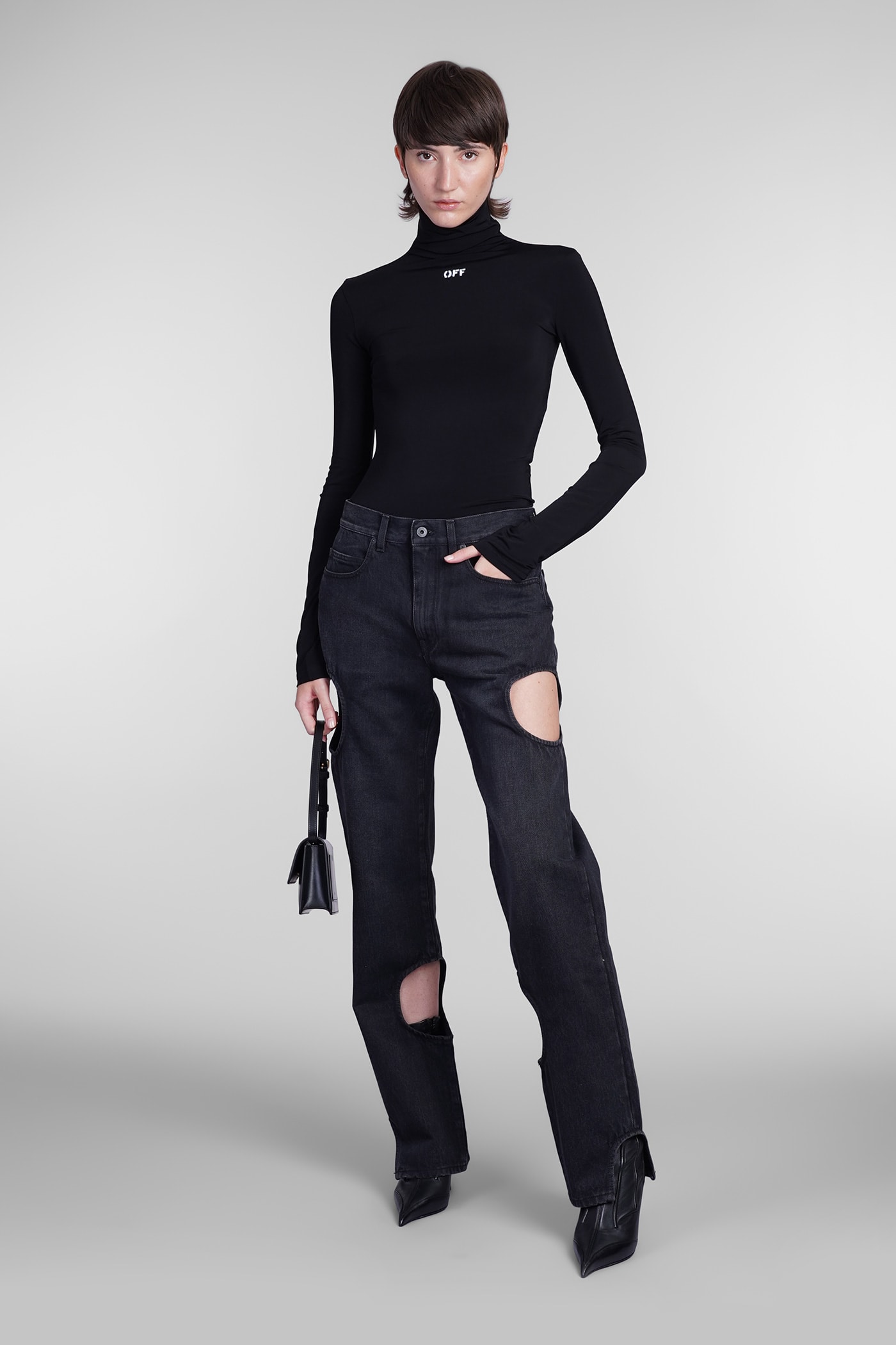 Shop Off-white Topwear In Black Viscose