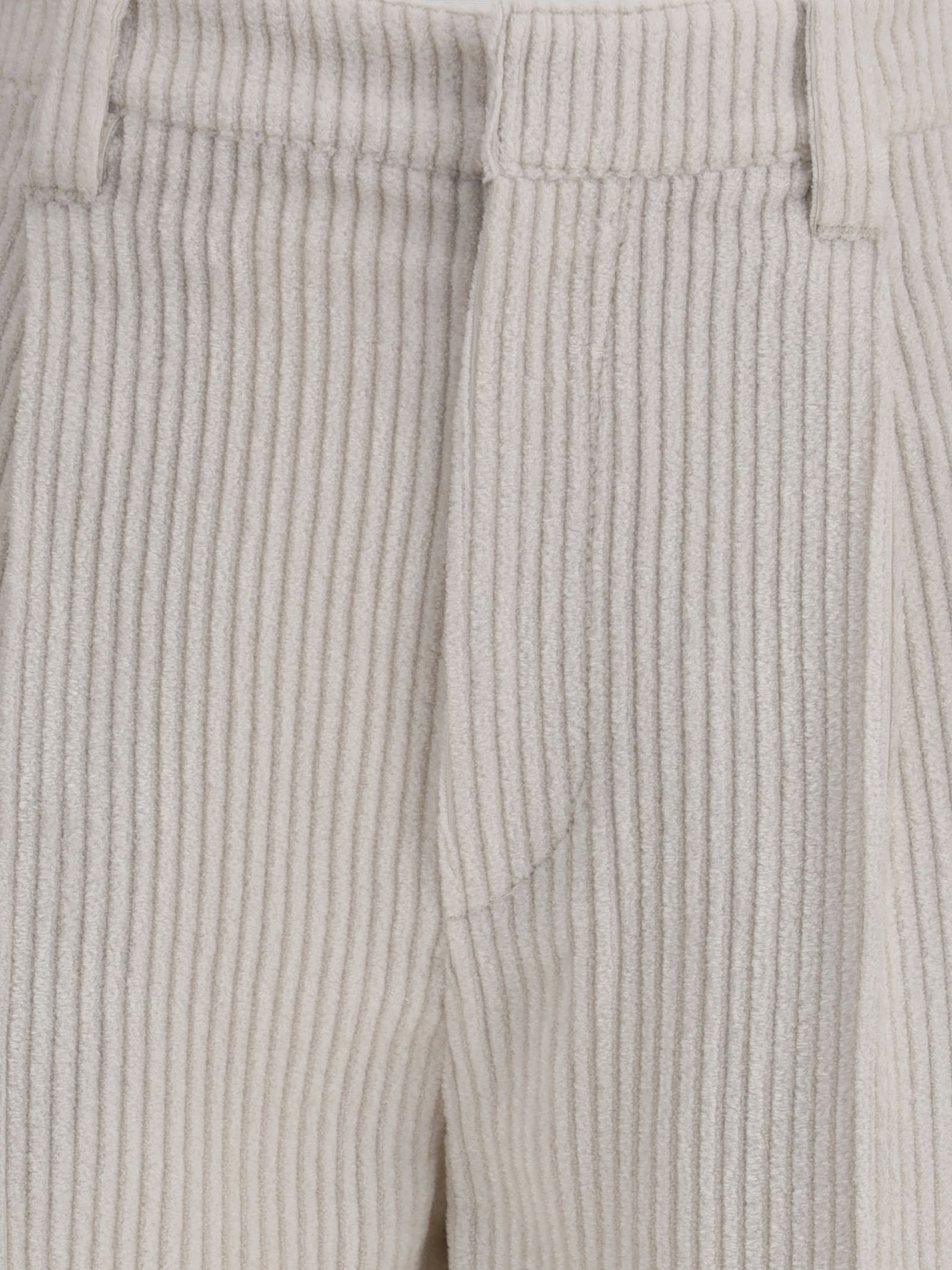 Brunello Cucinelli Tailored Corduroy Wide Leg Pants In Neutral